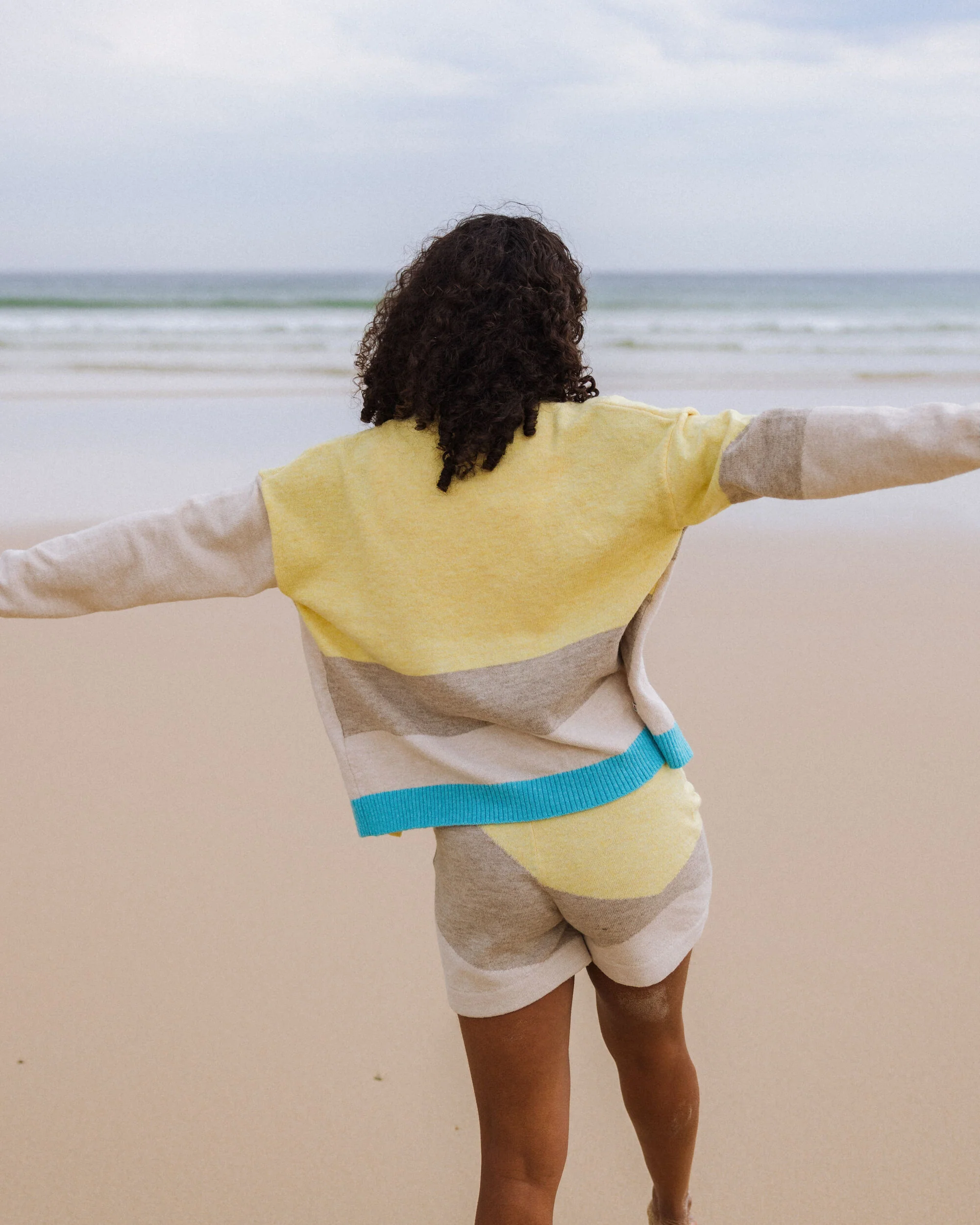 Scenic 'Light' Knitted Cardigan - Scenic Yellow - Image 3