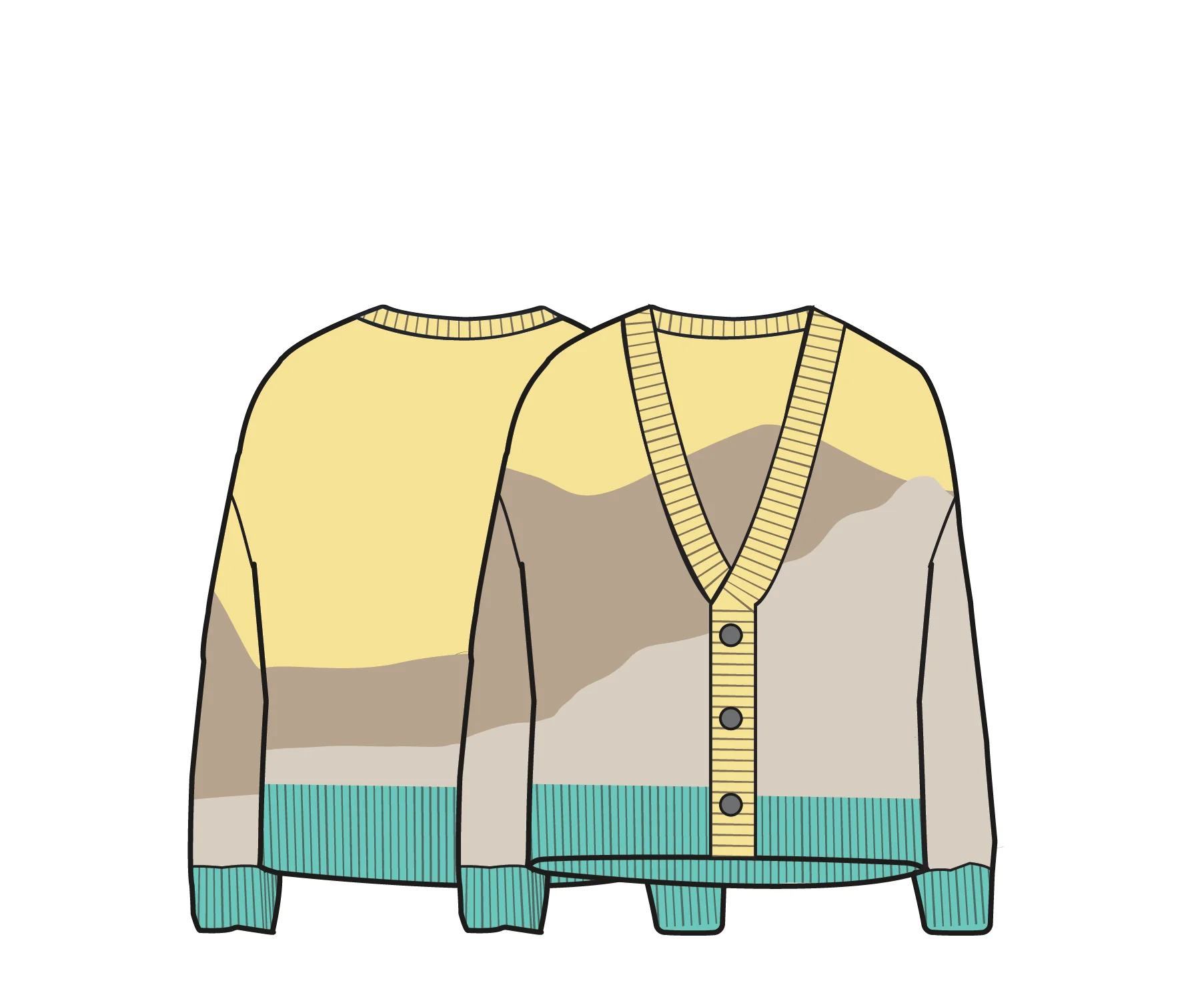 Scenic 'Light' Knitted Cardigan - Scenic Yellow - Image 9
