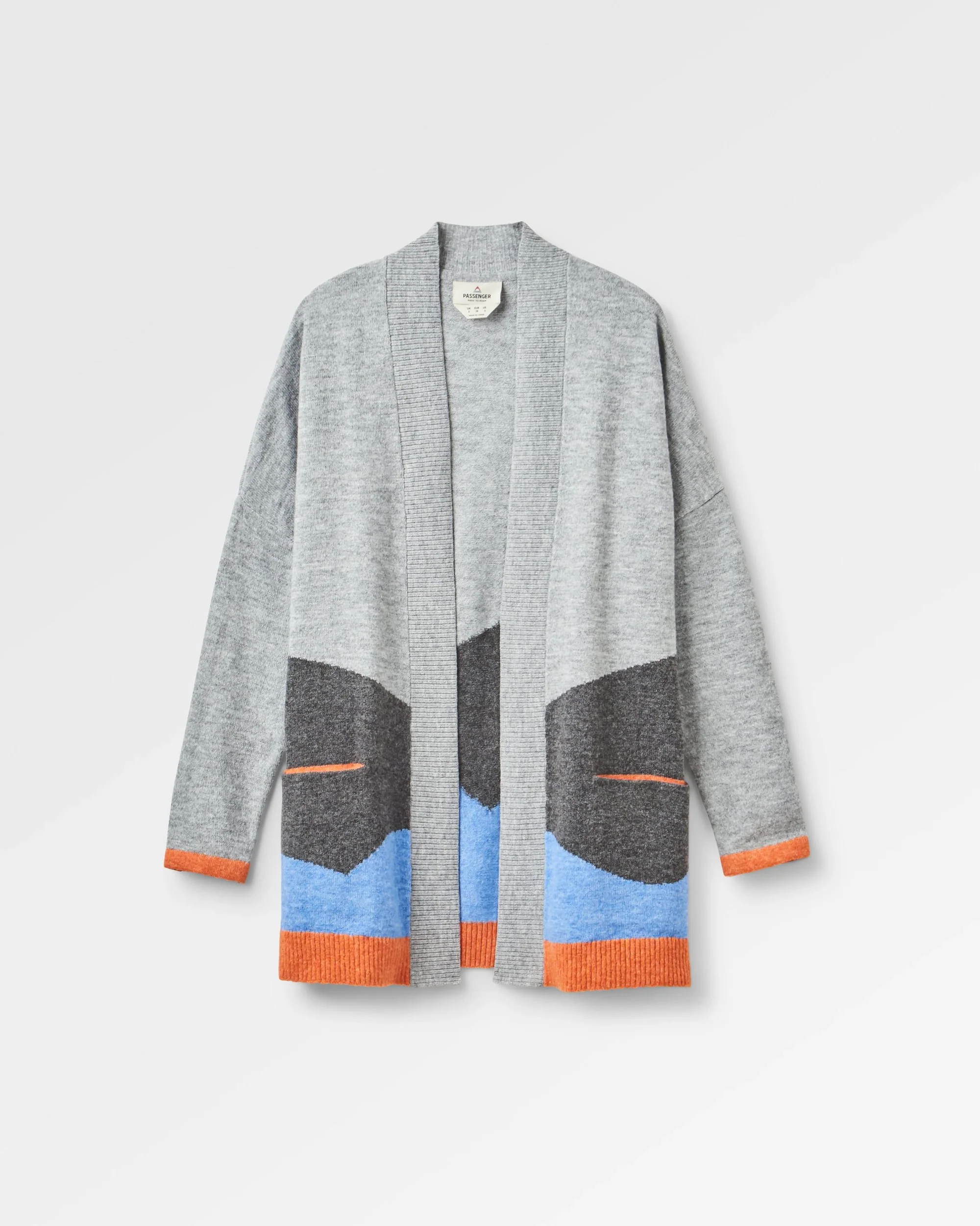 Scenic 'Light' Long Knitted Cardigan - Scenic Grey - Image 2
