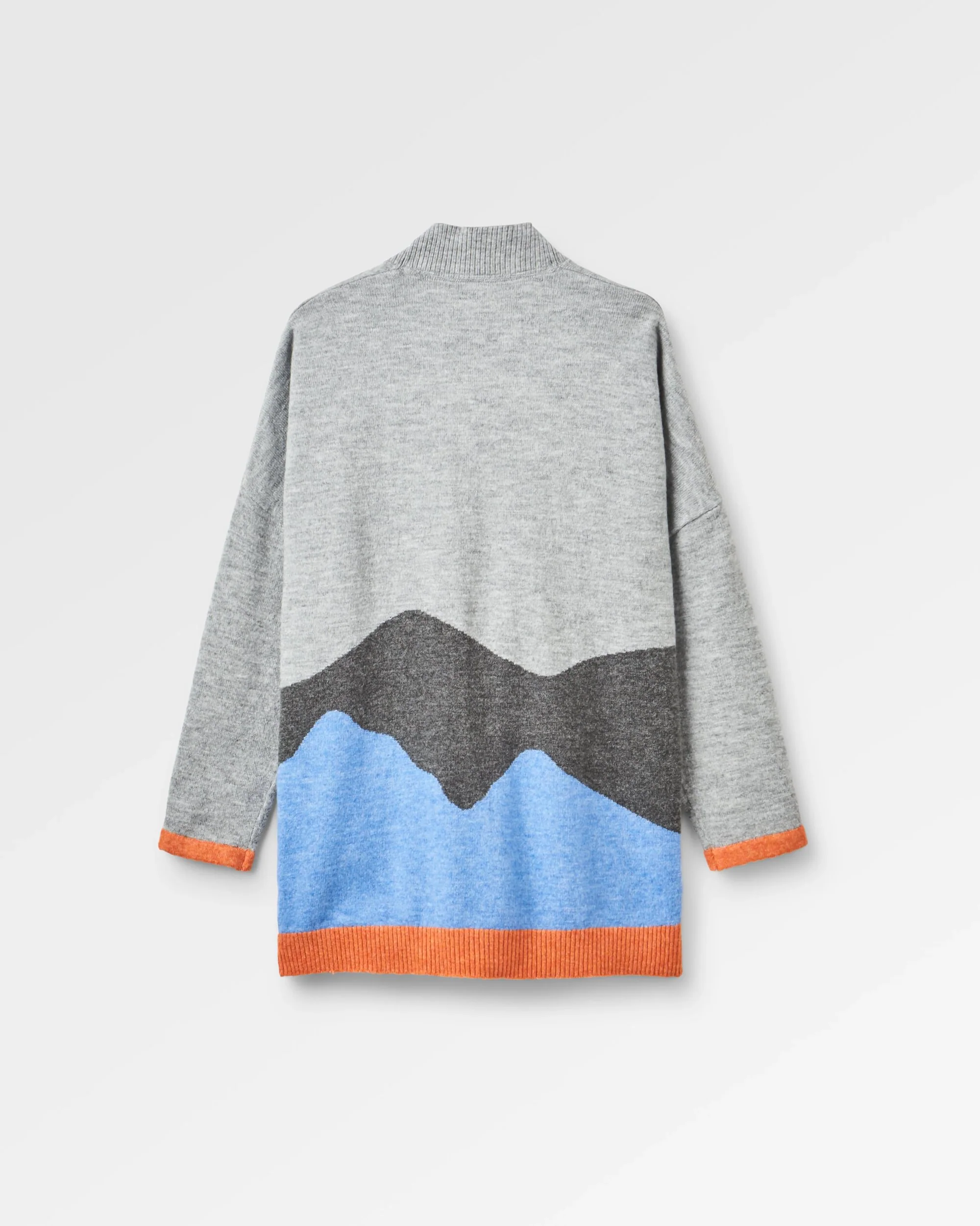 Scenic 'Light' Long Knitted Cardigan - Scenic Grey - Image 5