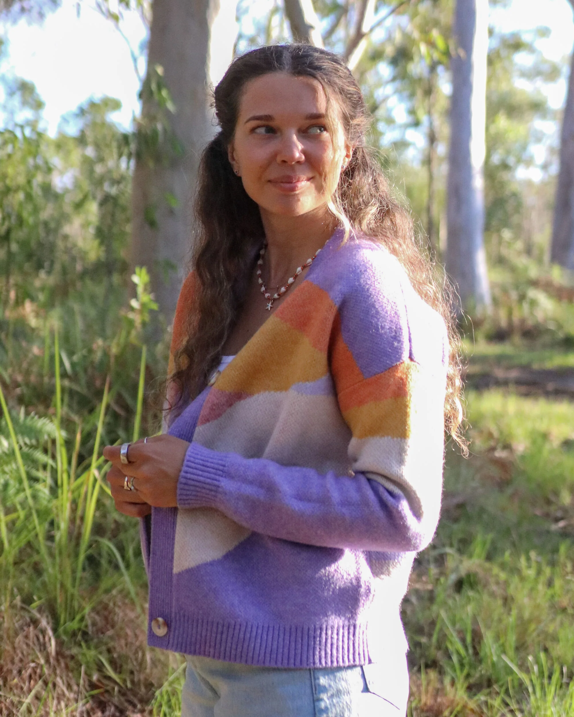 Scenic Knitted Cardigan - Scenic Sunrise Orange - Image 4