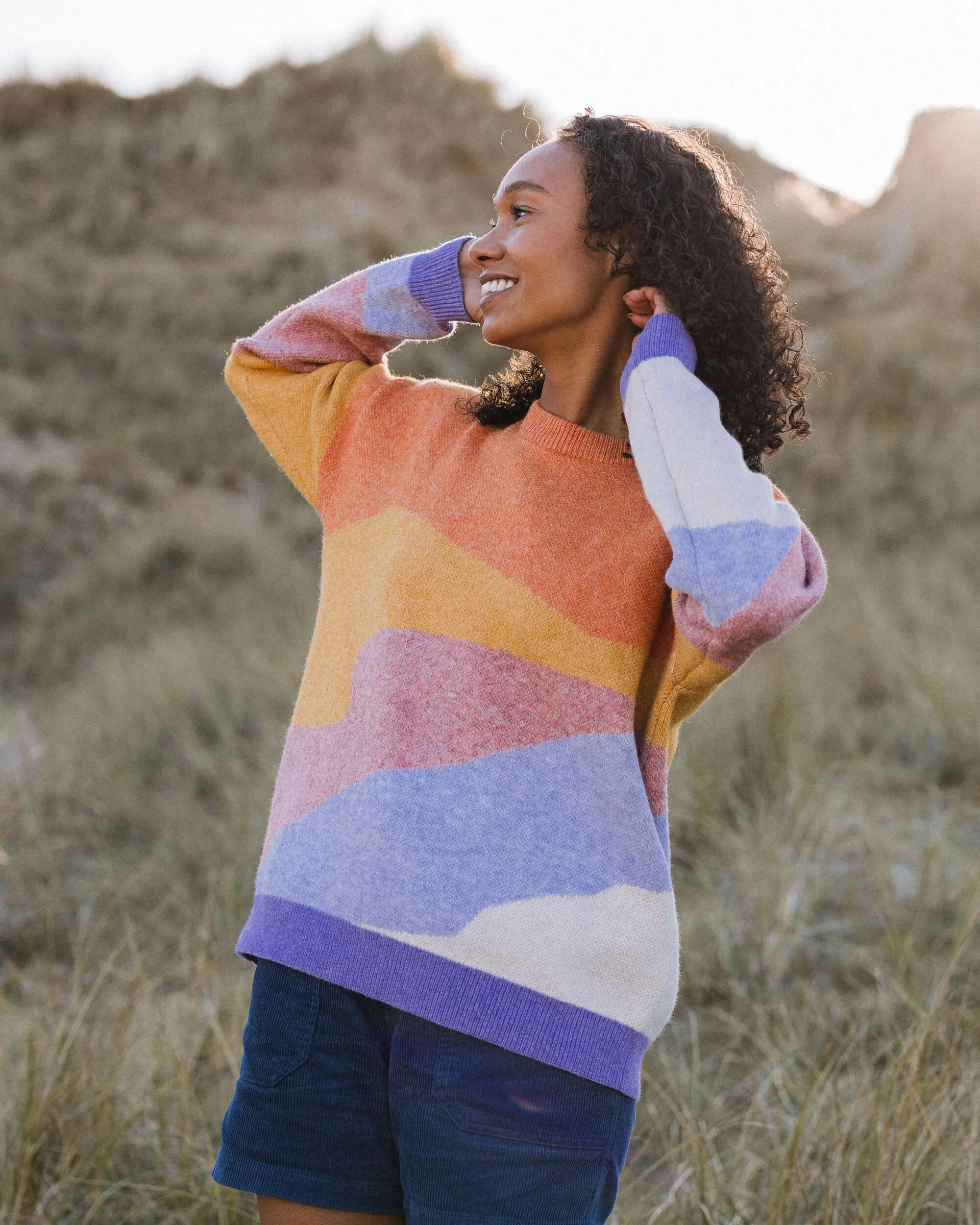 Scenic Knitted Jumper - Scenic Sunrise Orange - Image 3
