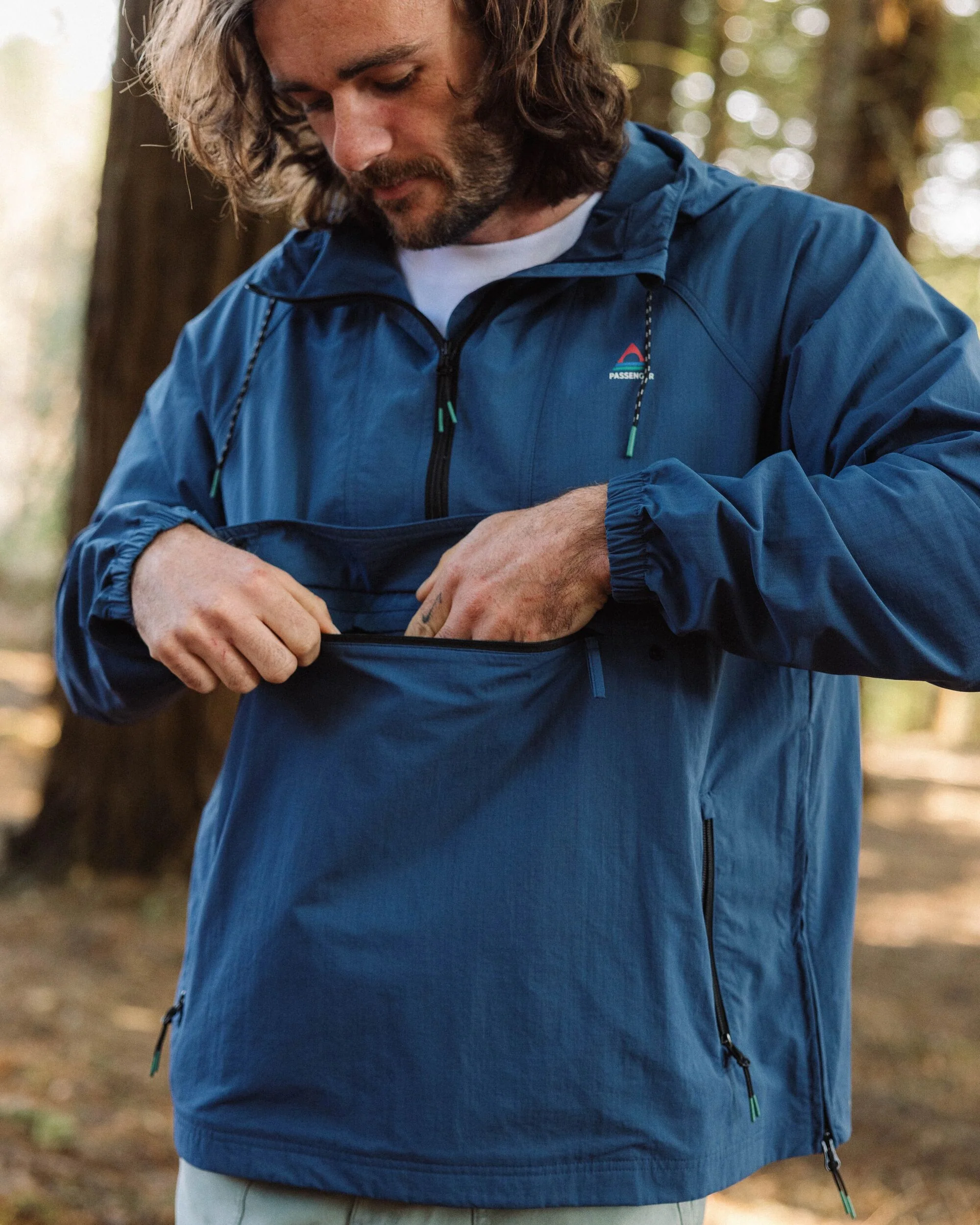 Seek Out Wind Resistant Anorak - Dark Denim - Image 4