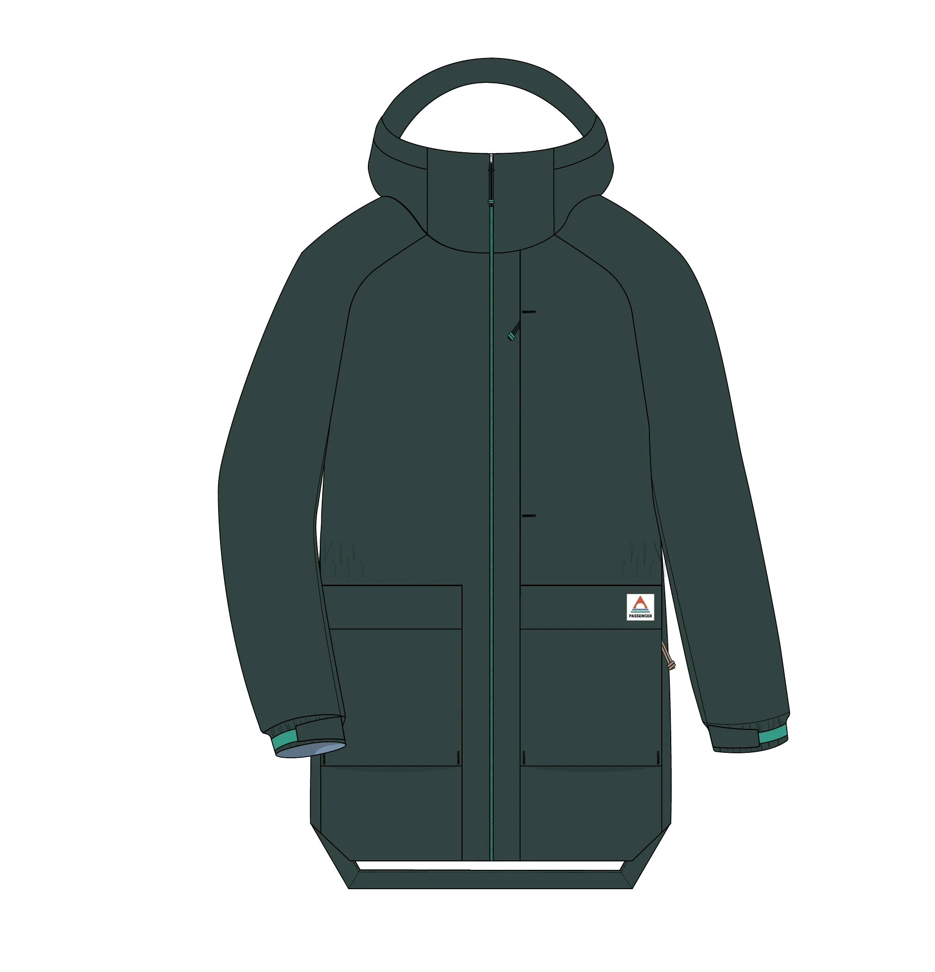 Serein Waterproof Jacket - Dark Fern - Image 8