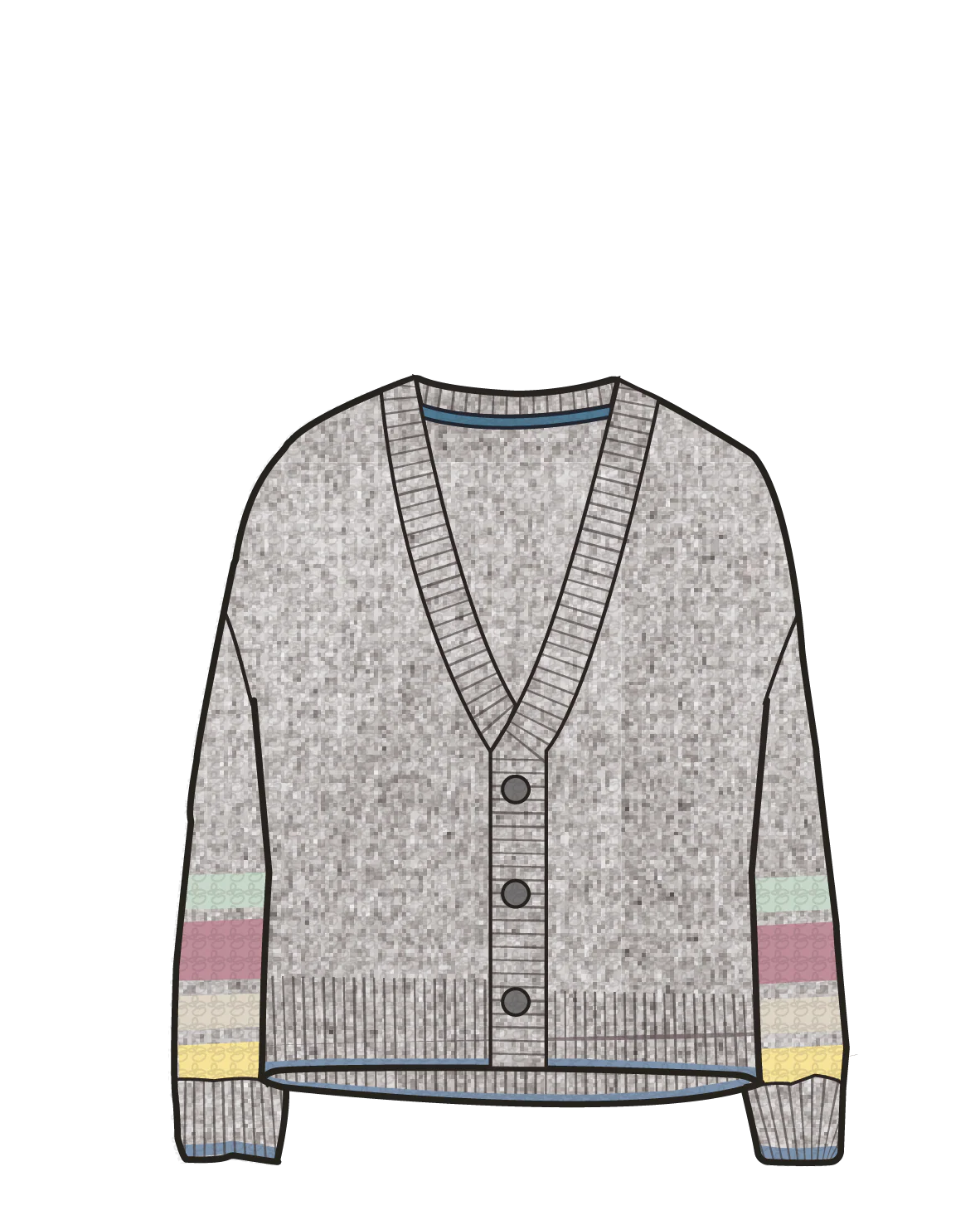 Serenity Knitted Cardigan - Grey Marl - Image 7