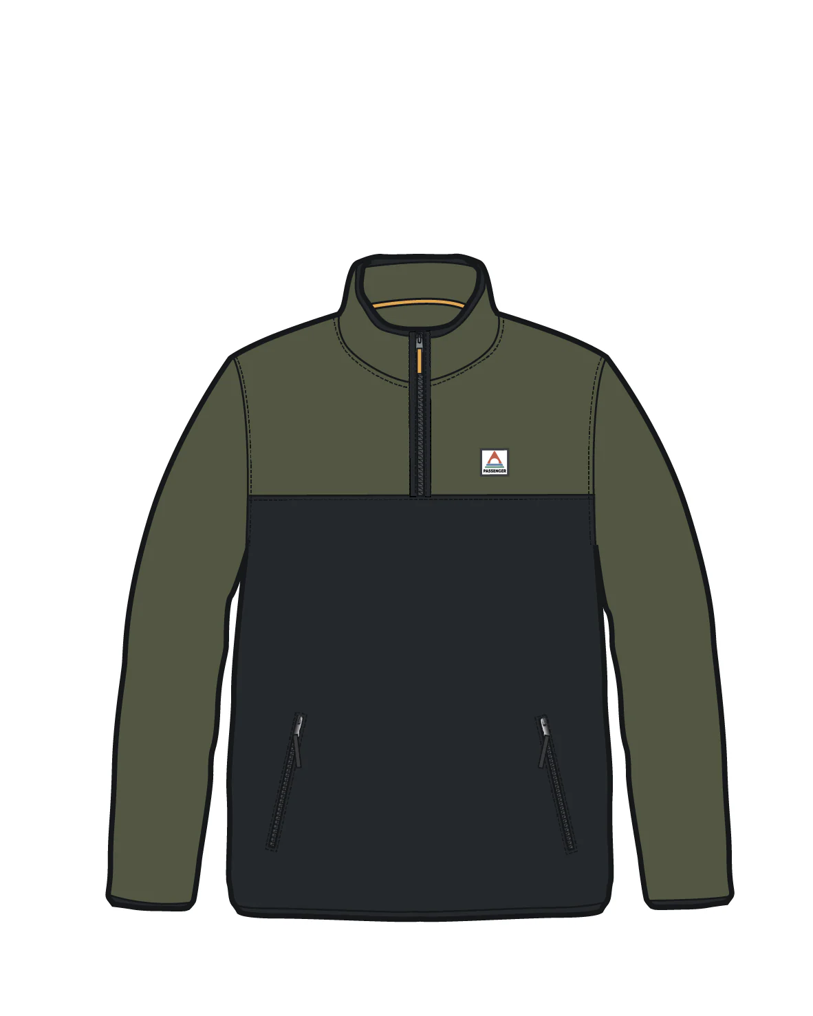 Set Off Polar 1/4 Zip Fleece - Khaki - Image 10