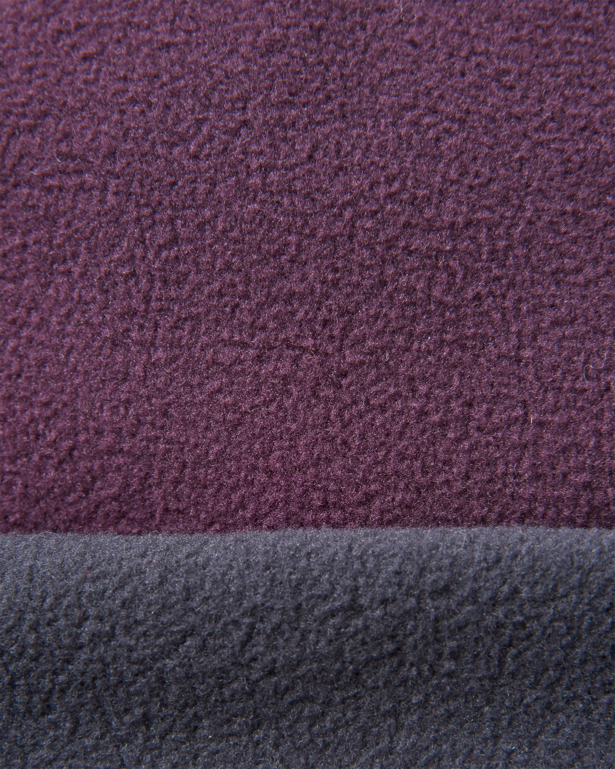 Set Off Polar Fleece Beanie - Deep Plum/Charcoal - Image 2