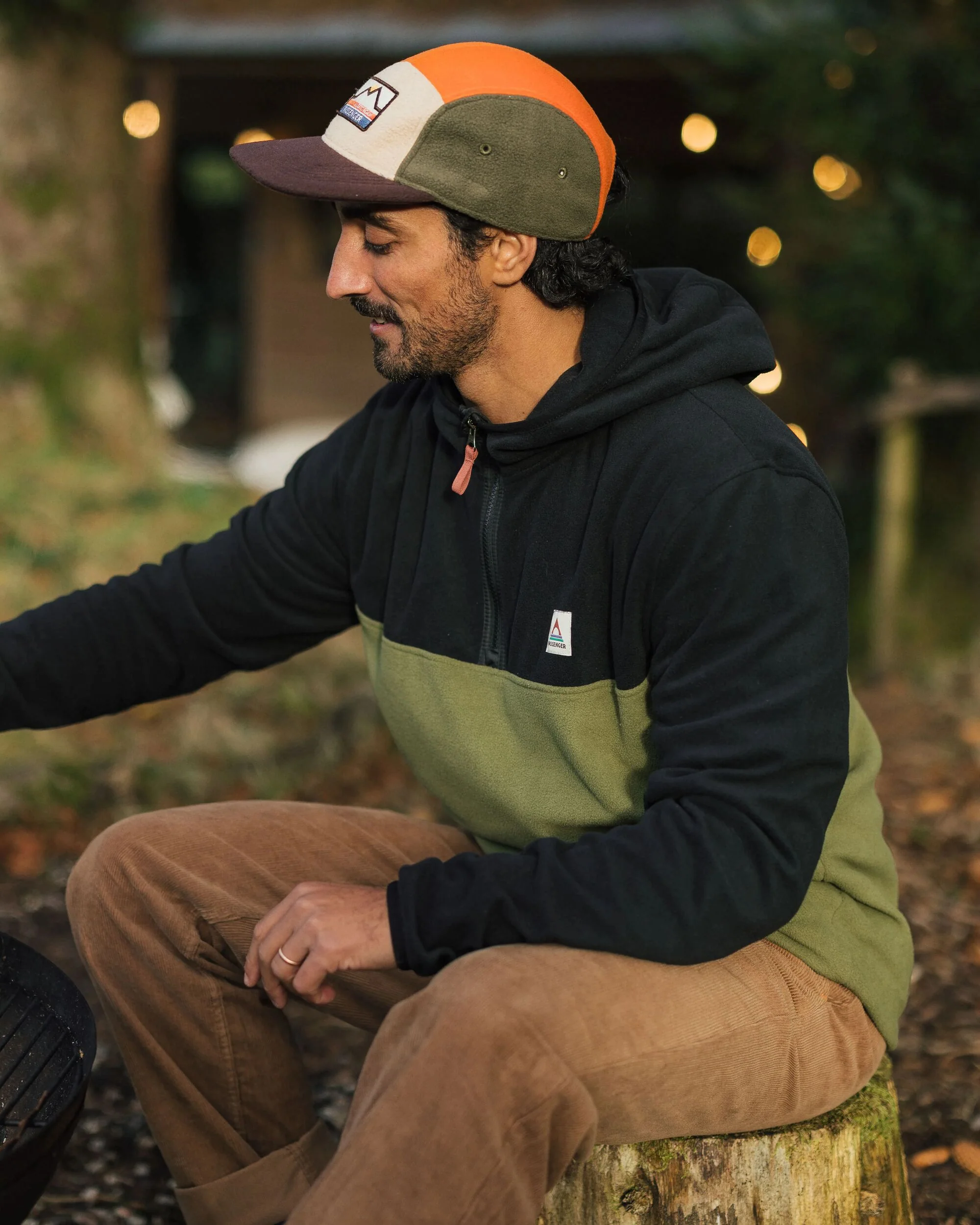Set Off Polar Hooded Fleece - Black/Khaki - Image 4