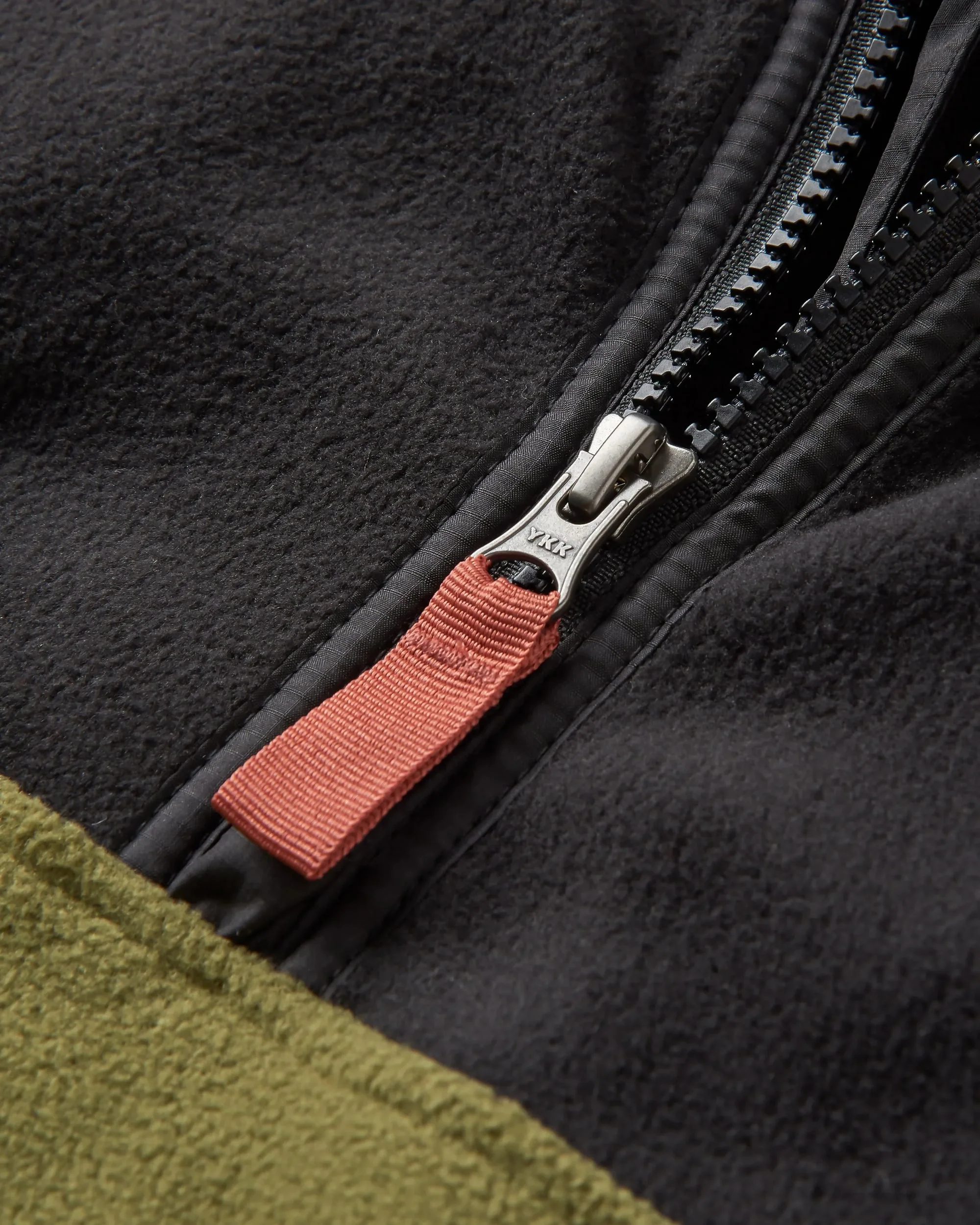 Set Off Polar Hooded Fleece - Black/Khaki - Image 6