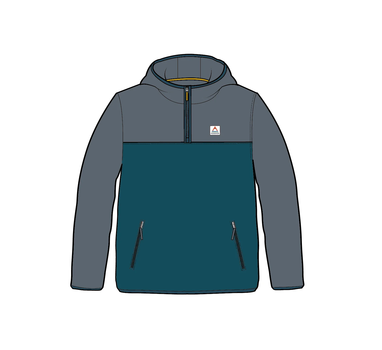 Set Off Polar Hooded Fleece - Tidal Blue/Storm Grey - Image 6