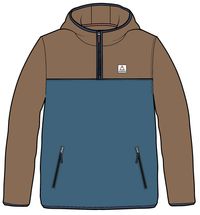 Set Off Polar Hooded Fleece - Toffee/Blue Steel - Image 6