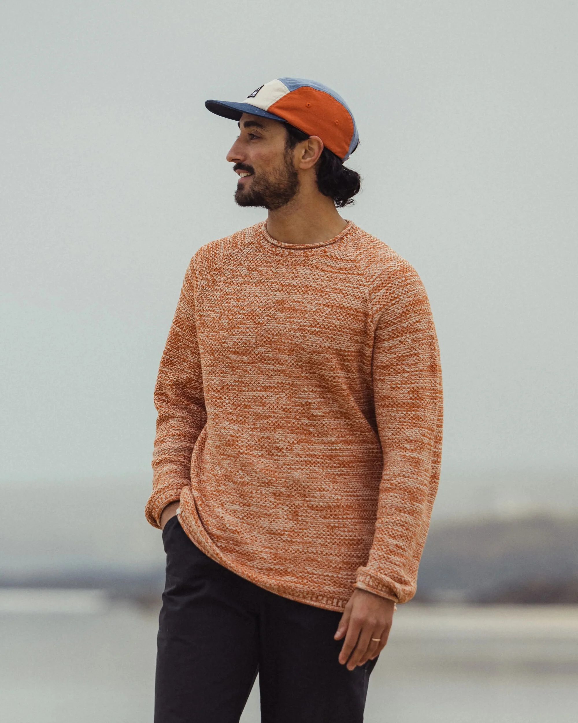Shore Knitted Jumper - Sunset Orange - Image 3