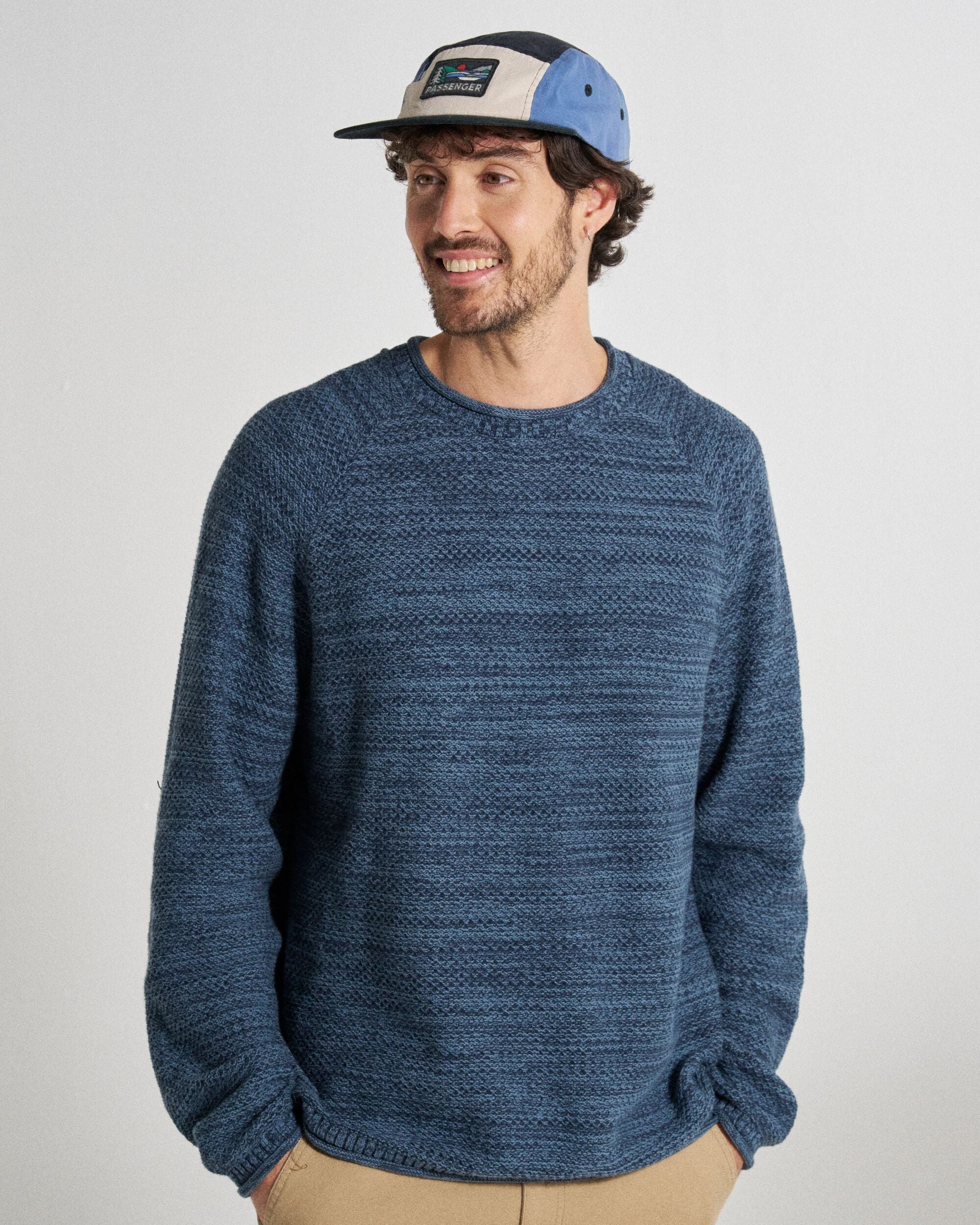 Shore Knitted Jumper - Rich Navy - Image 3