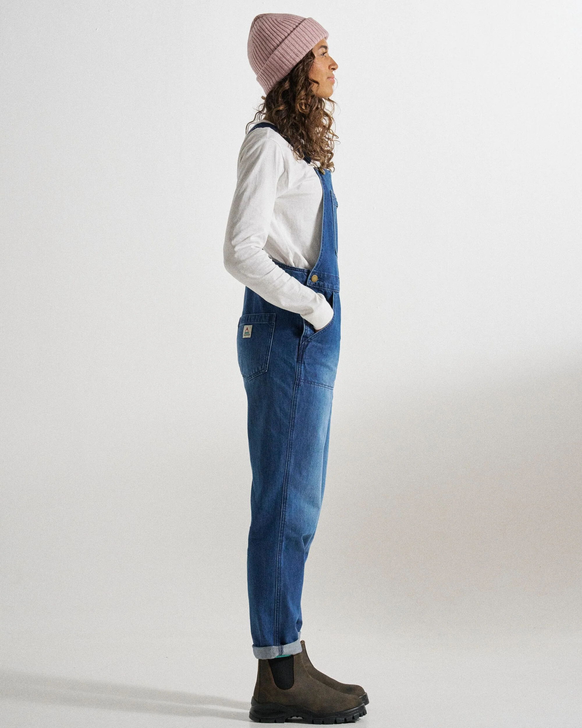 Shuffle Denim Dungarees - Denim Blue - Image 3