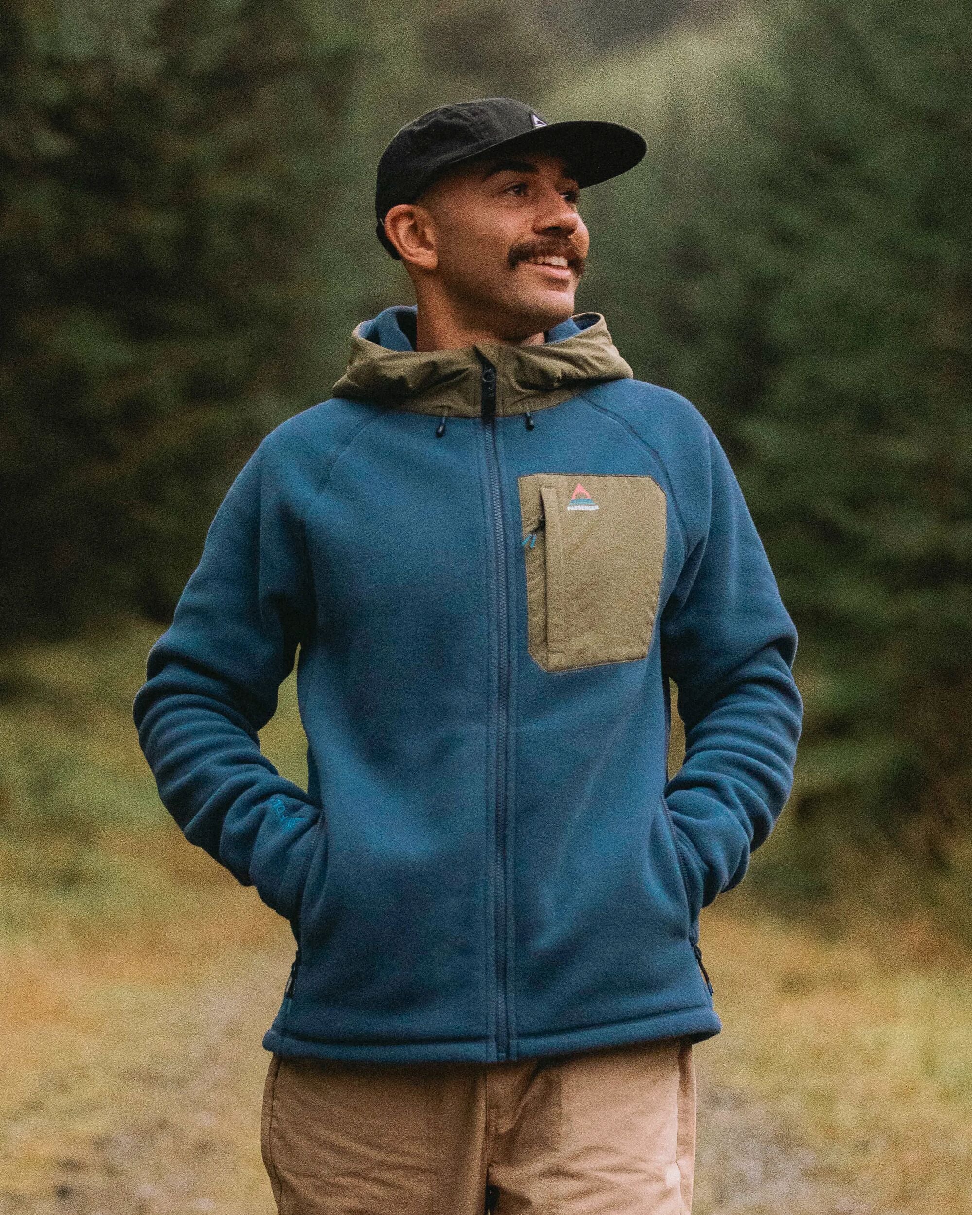 Sierrascape Men's Polartec® Fleece Hoodie - Dark Denim - Image 3