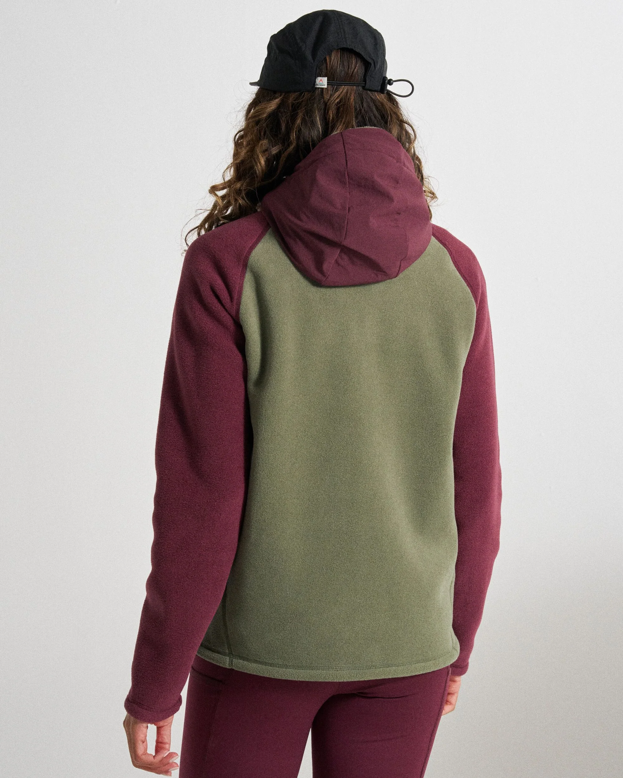 Sierrascape Women's Polartec® Fleece Hoodie - Fig/Dusty Olive - Image 4
