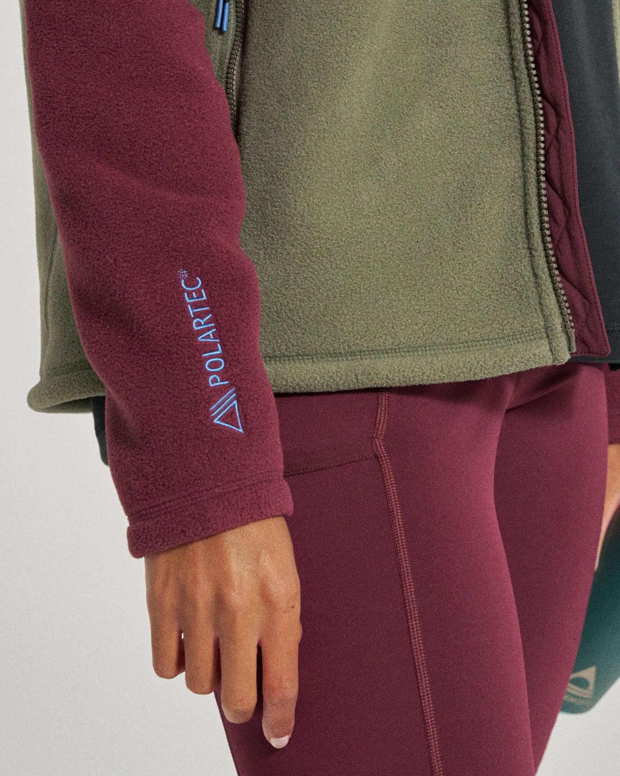 Sierrascape Women's Polartec® Fleece Hoodie - Fig/Dusty Olive - Image 6