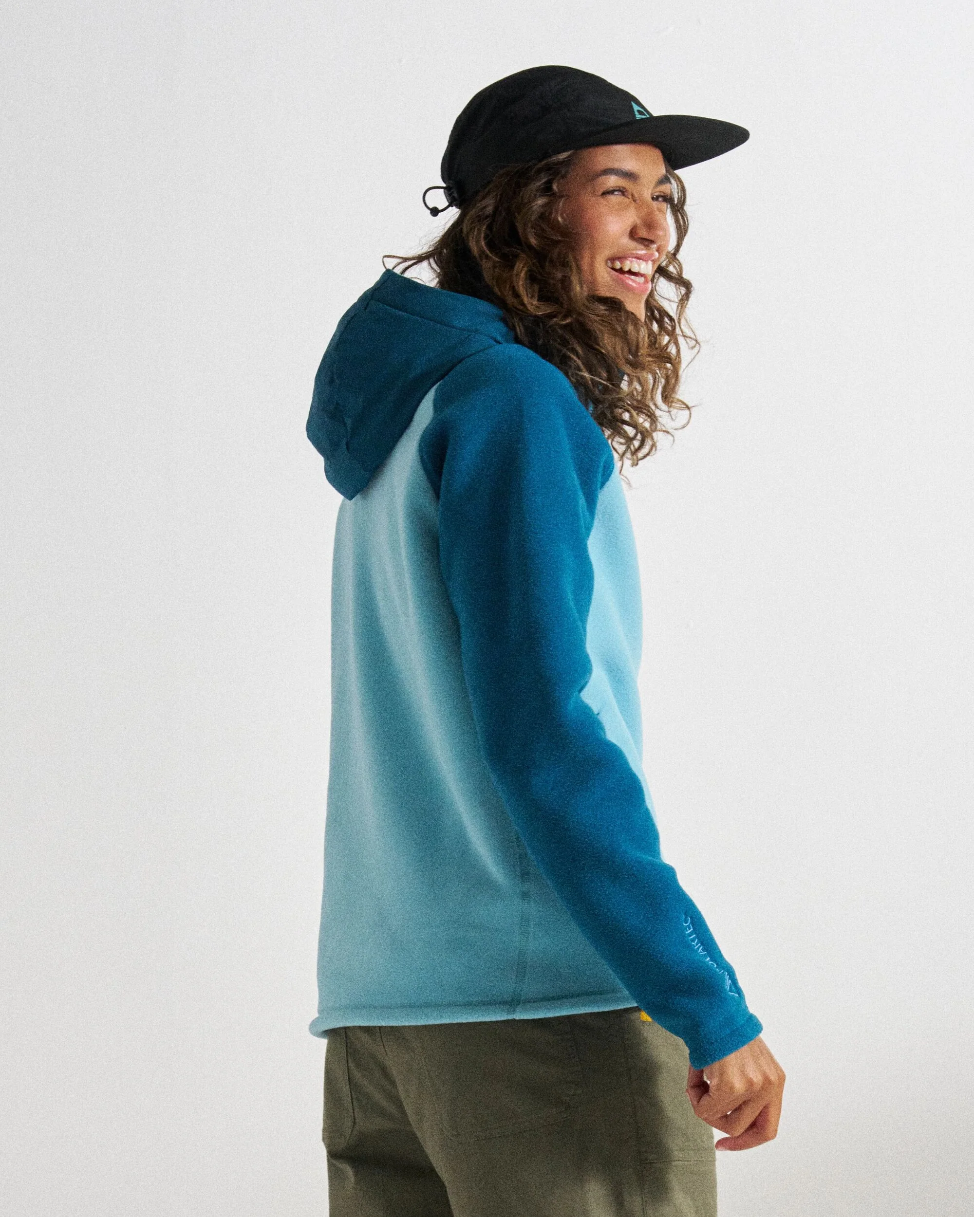 Sierrascape Women's Polartec® Fleece Hoodie - Retro Blue/Tidal Blue - Image 6