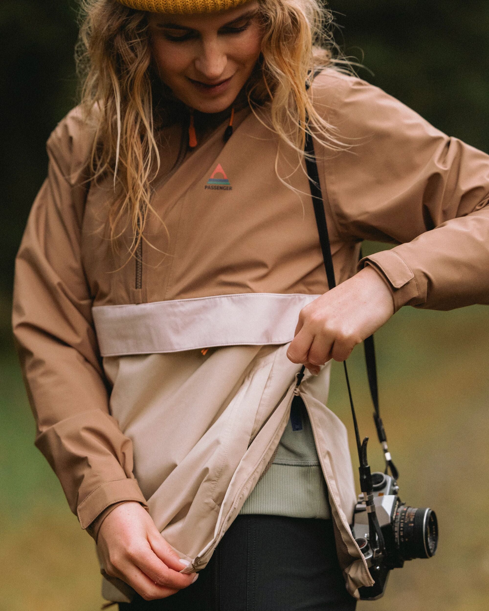 Skyline Waterproof Anorak - Caramel/Stone - Image 5