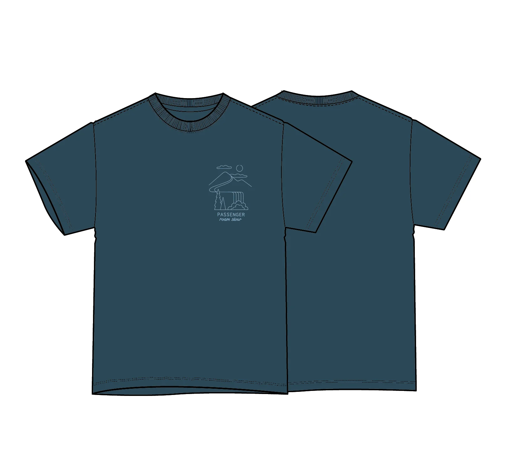 Slow Escape Relaxed Fit T-Shirt - Tidal Blue - Image 5