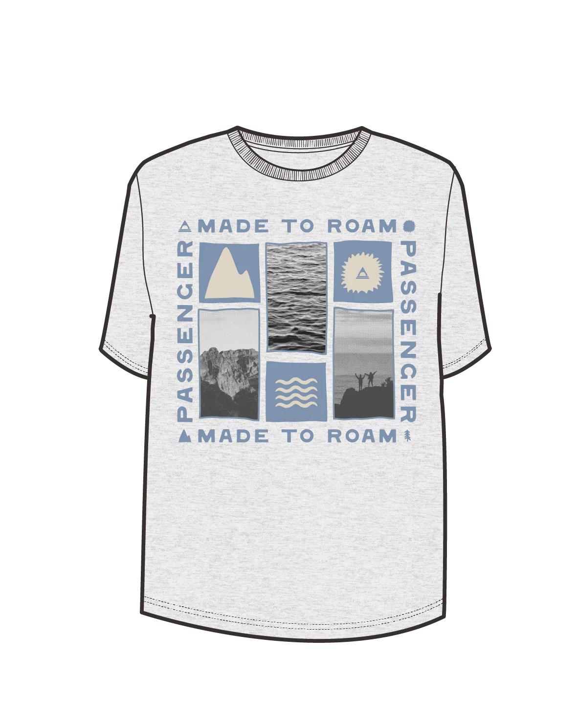 Snapshot T-Shirt - Light Grey Marl - Image 5