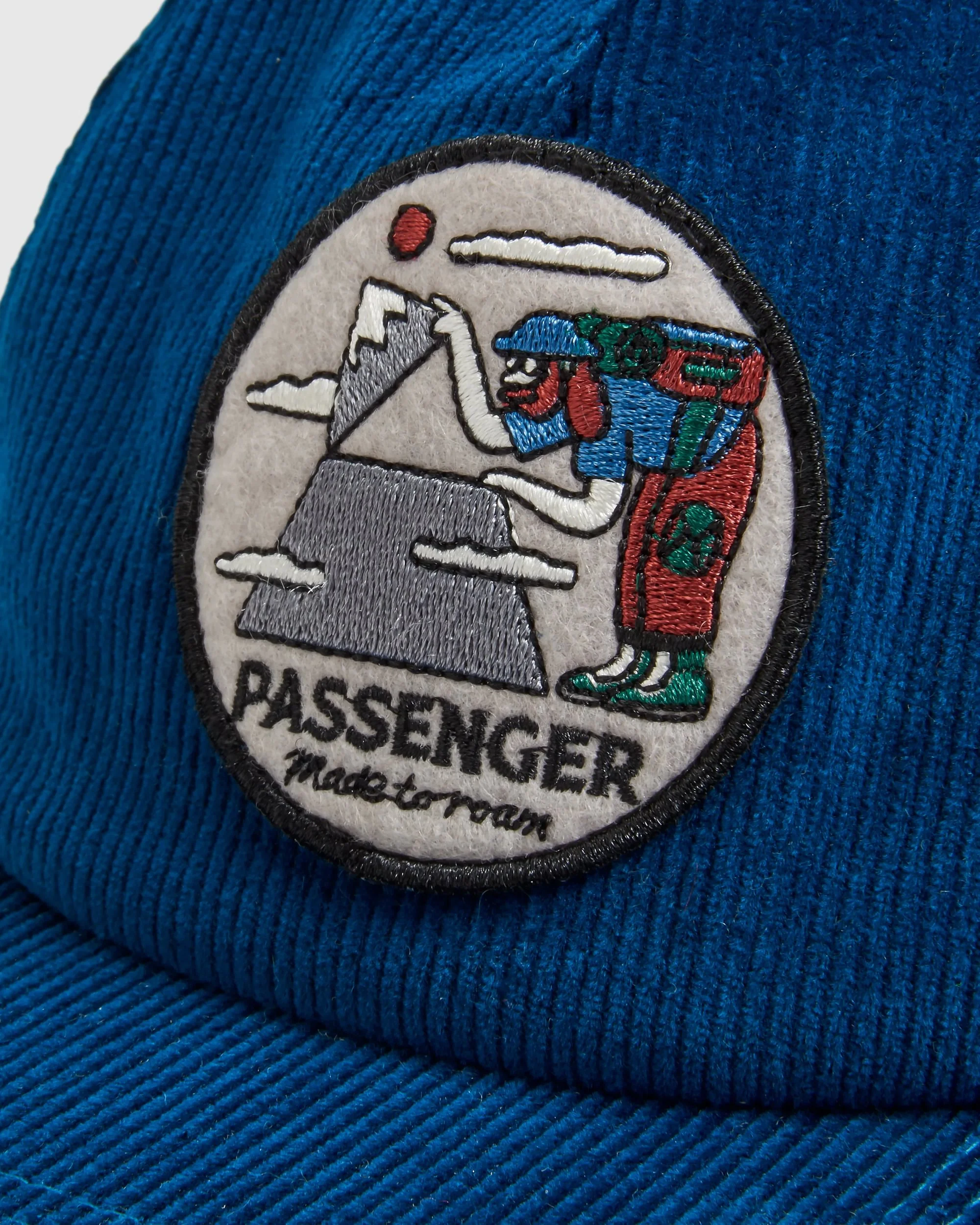 Sneaky Peak Cord 5 Panel Cap - Dark Denim - Image 4