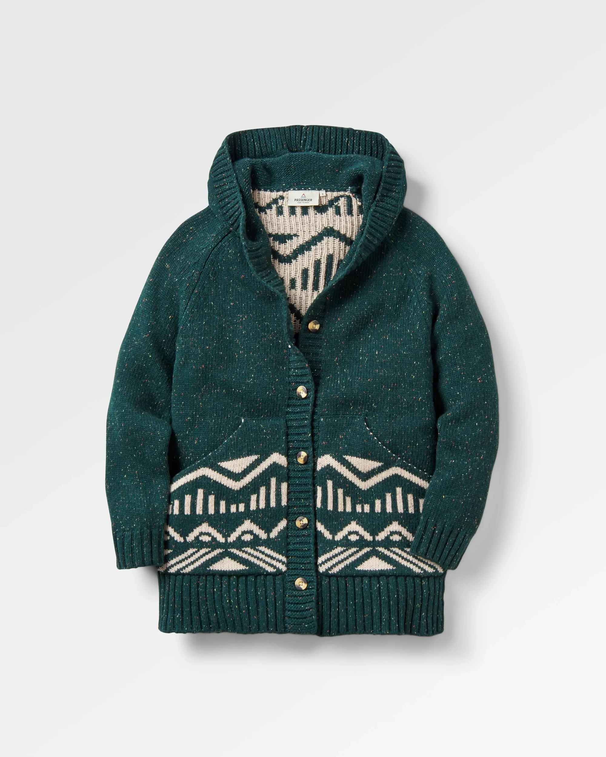 Snoozle Knitted Hooded Cardigan - Rain Forest