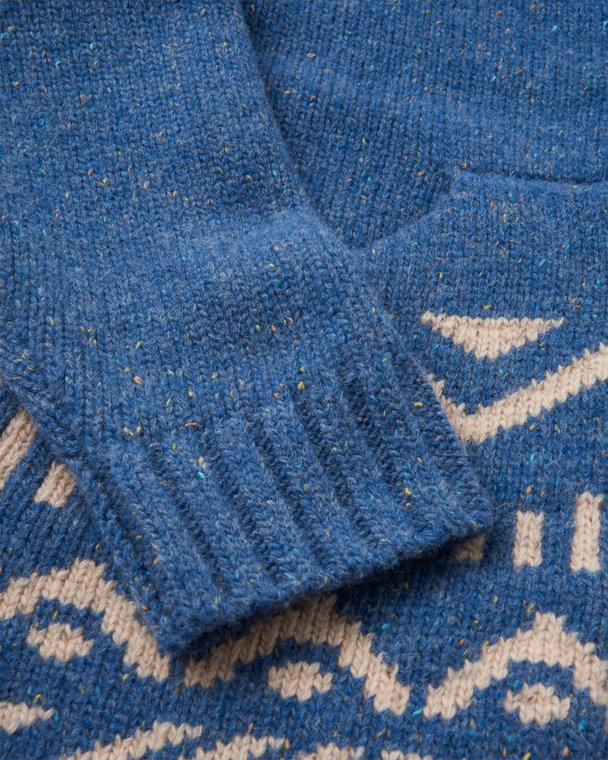 Snoozle Knitted Hooded Cardigan - Rich Nav - Image 4