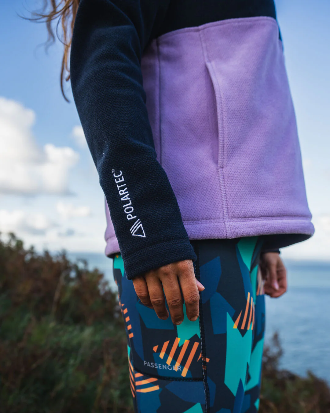 Women's Snowdrop Polartec® Fleece - Lilac/ Deep Navy - Image 4