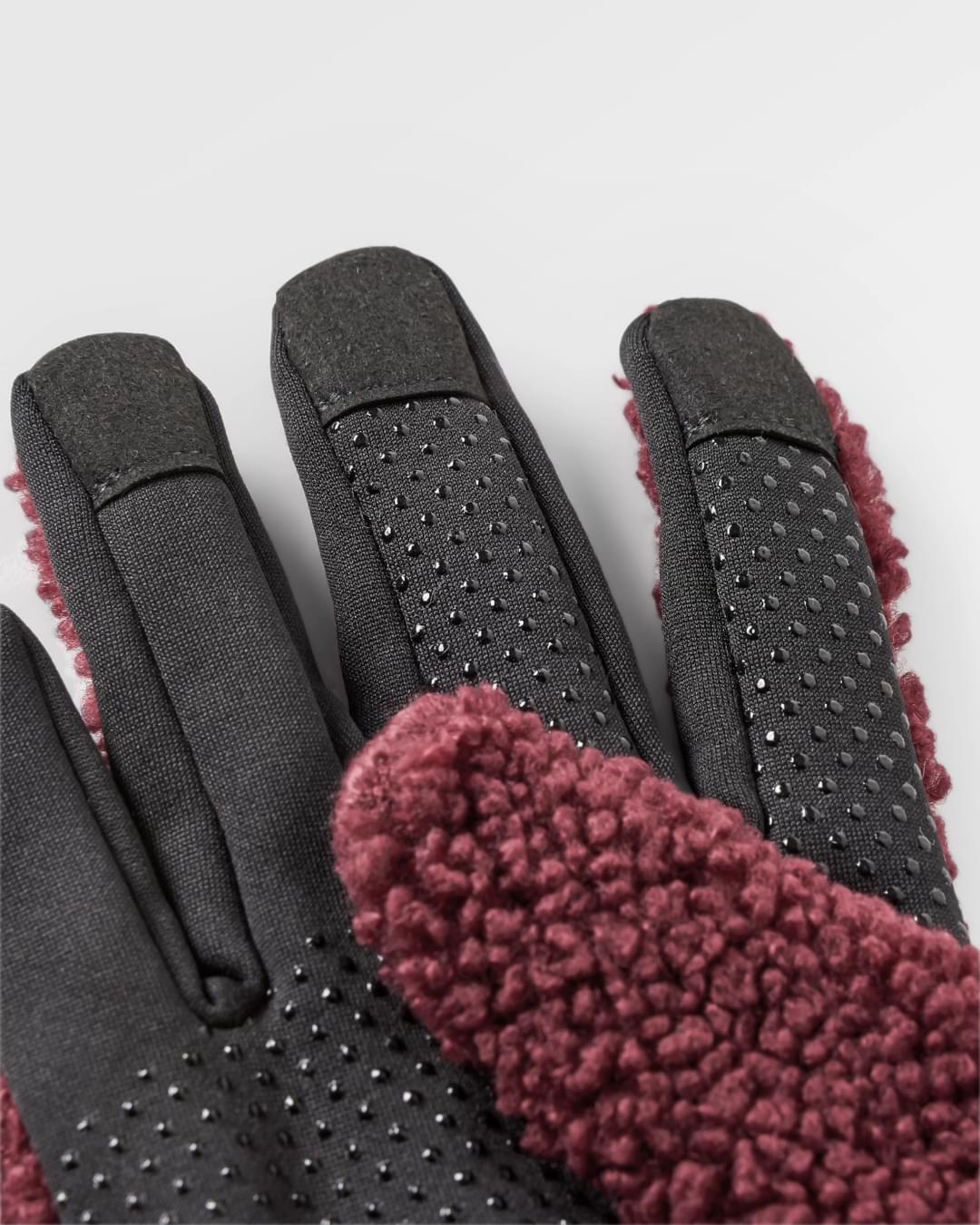 Snowfall 2.0 Sherpa Gloves - Wine - Image 3