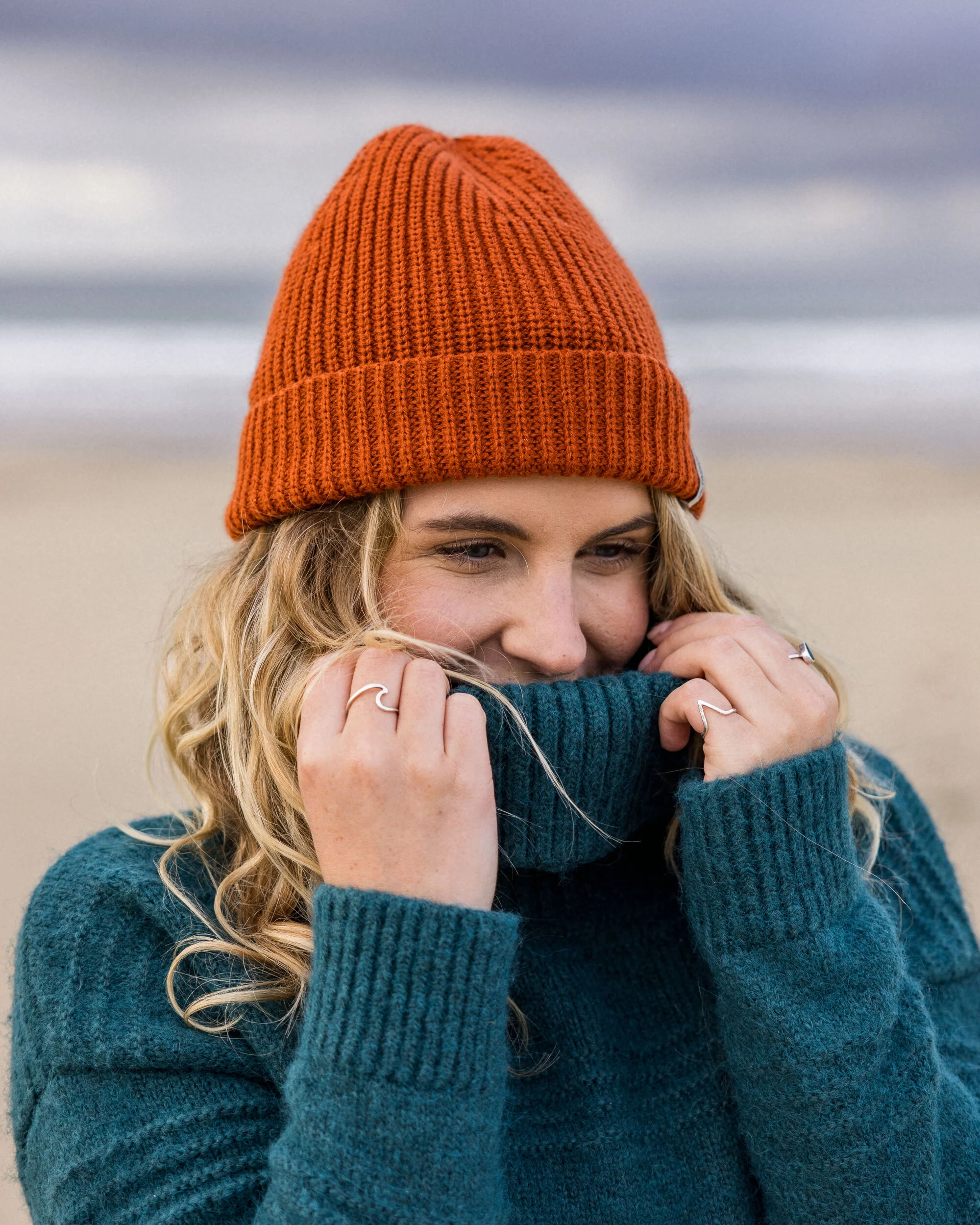Snug Polo Neck Knitted Jumper - Mediterranean - Image 4