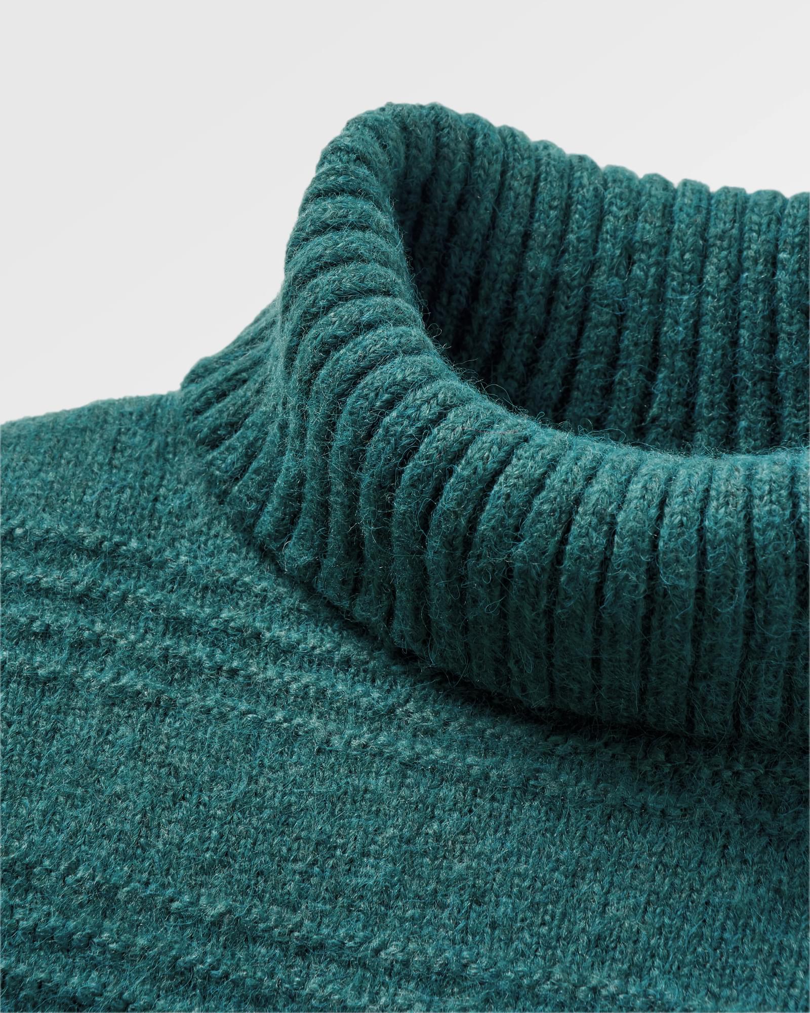 Snug Polo Neck Knitted Jumper - Mediterranean - Image 9