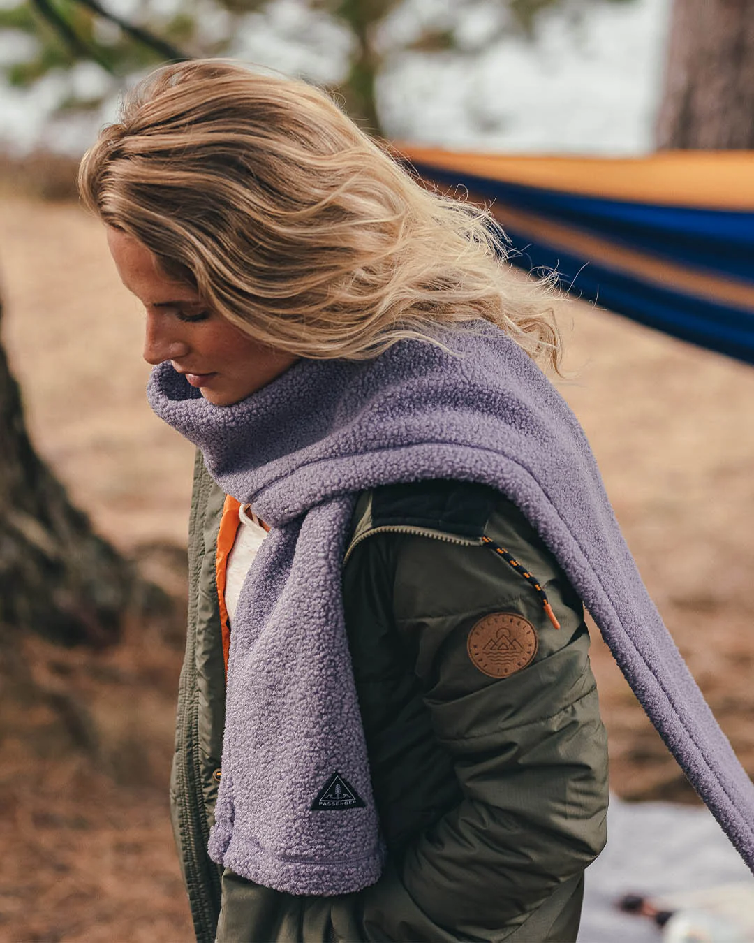 Snug Sherpa Fleece Scarf - Dusty Lilac - Image 2