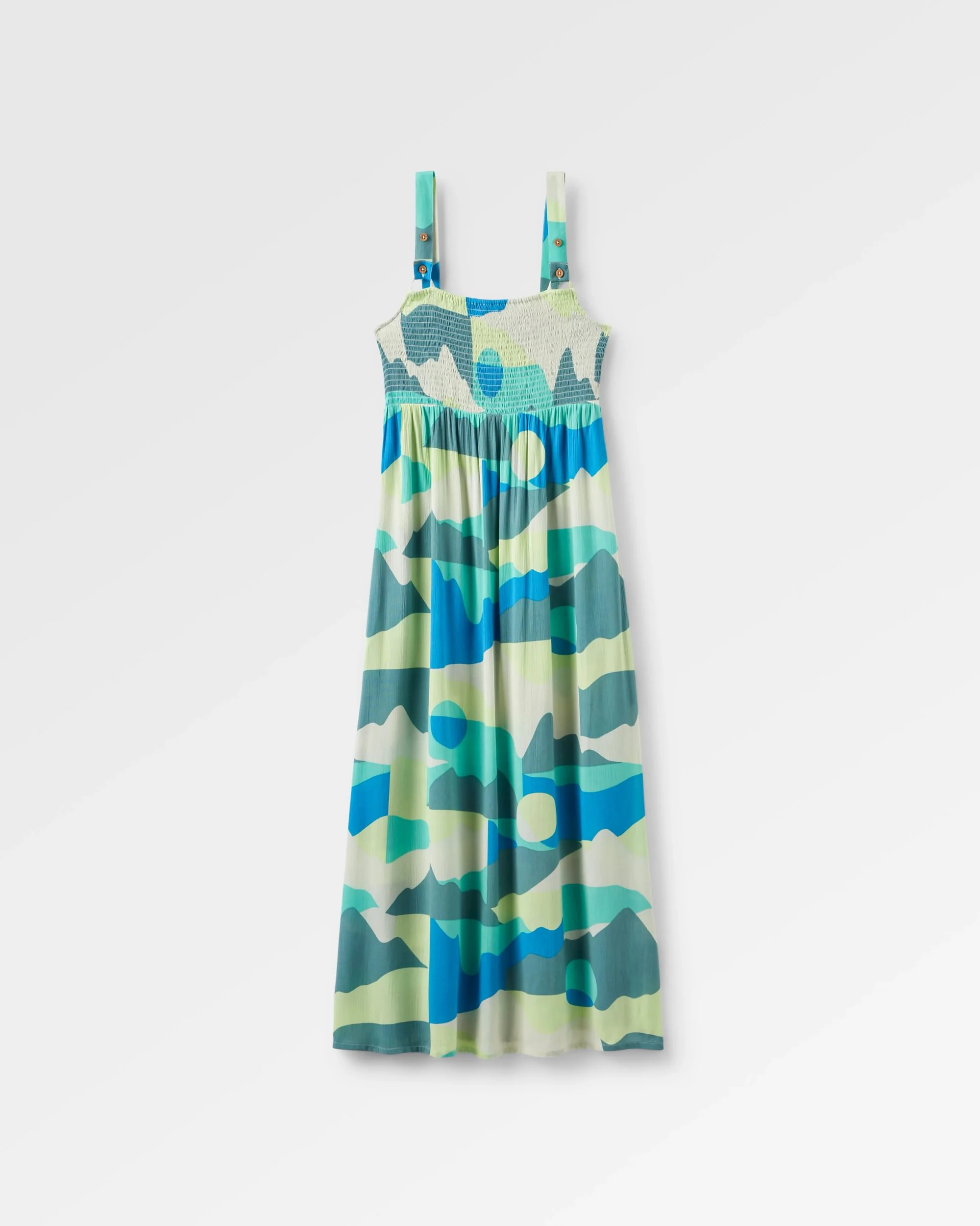 Soleis Woven Maxi Dress - Vista Patchwork Aqua - Image 2