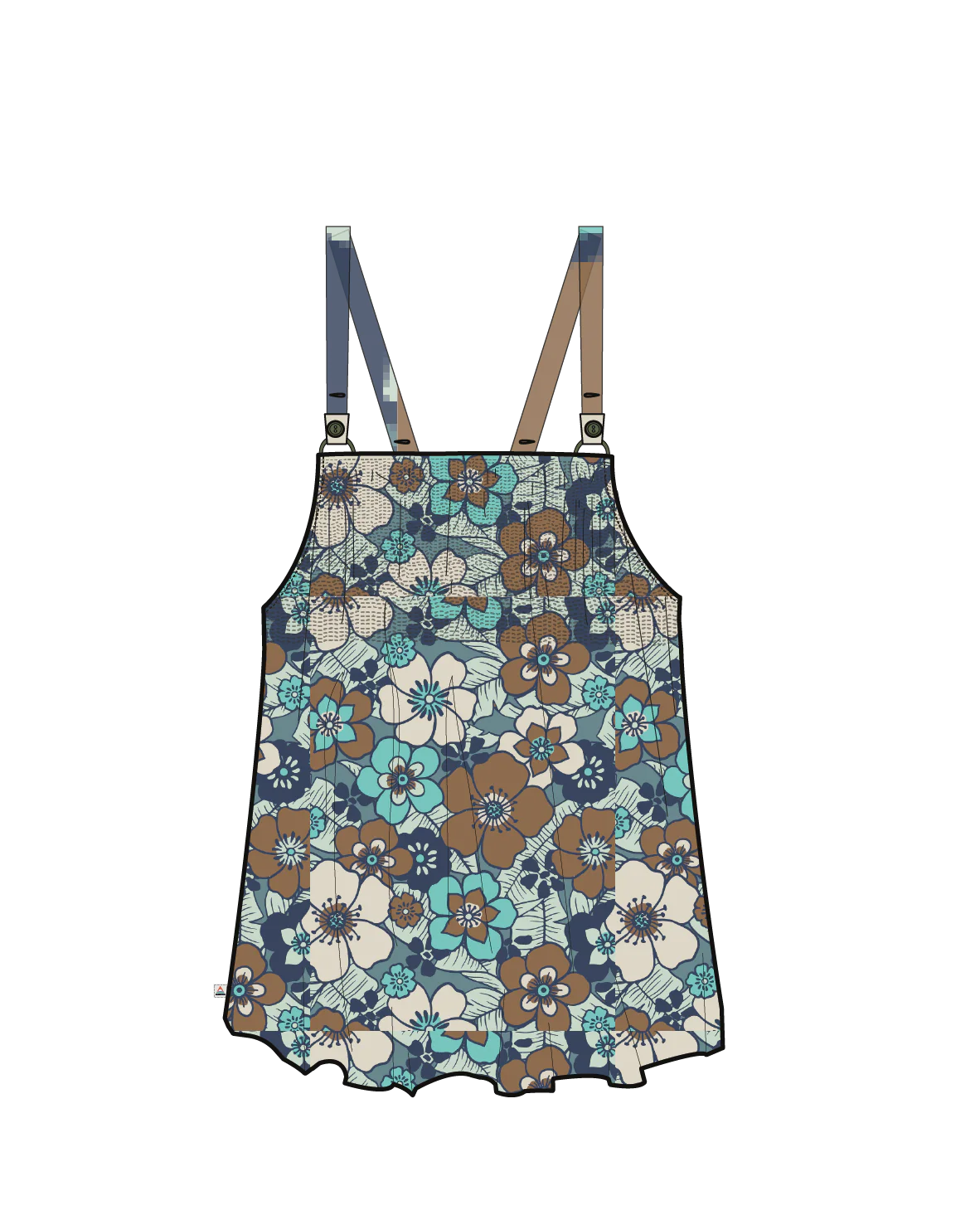 Soleis Woven Cami - Vintage Floral Aqua - Image 8