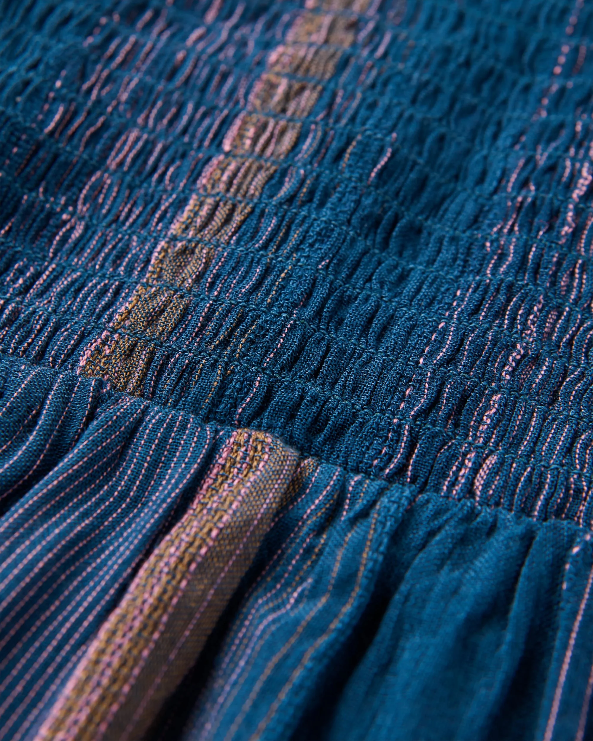 Soleis Woven Maxi Dress - Dark Denim Multi Stripe - Image 4