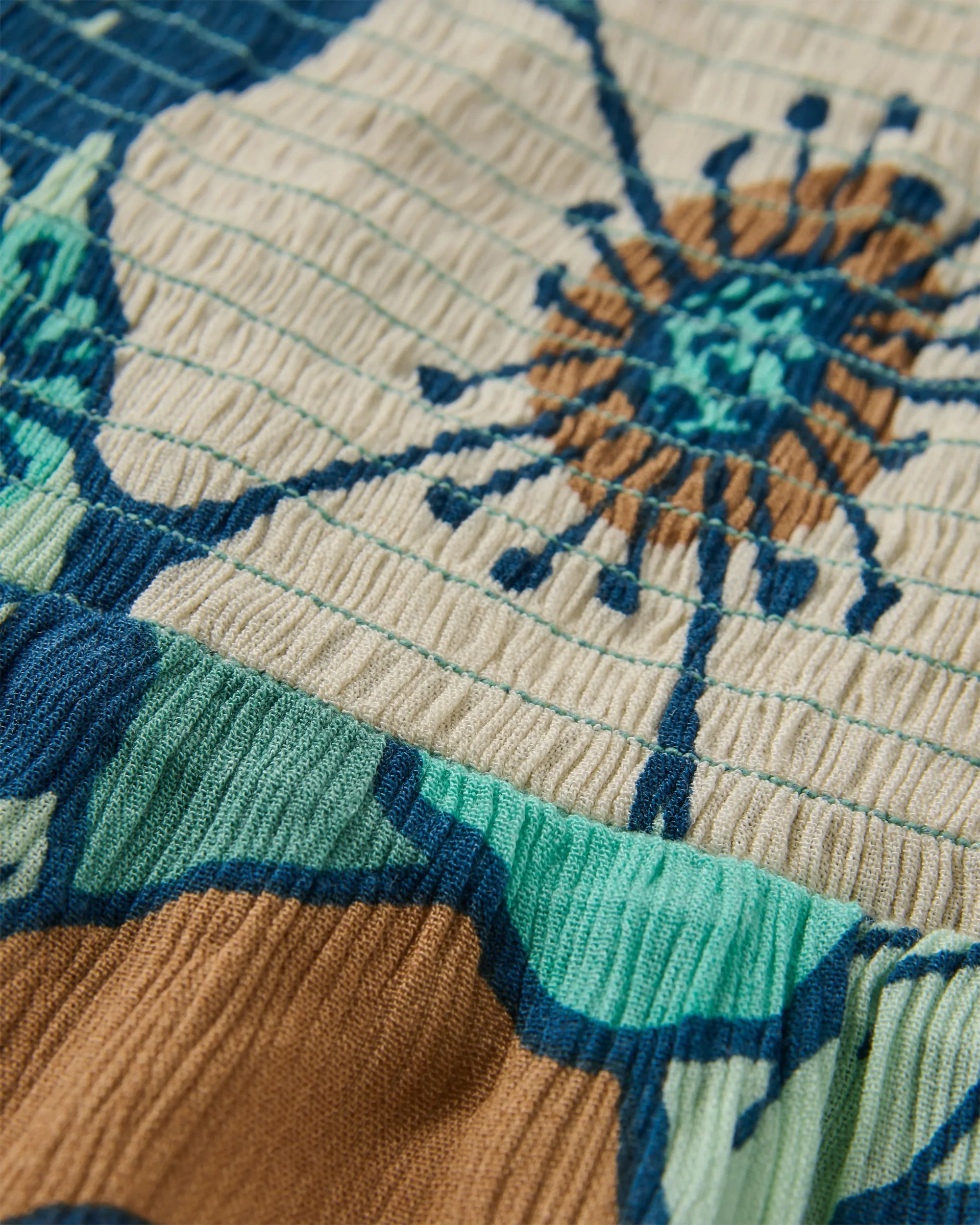 Soleis Woven Maxi Dress - Vintage Floral Aqua - Image 4