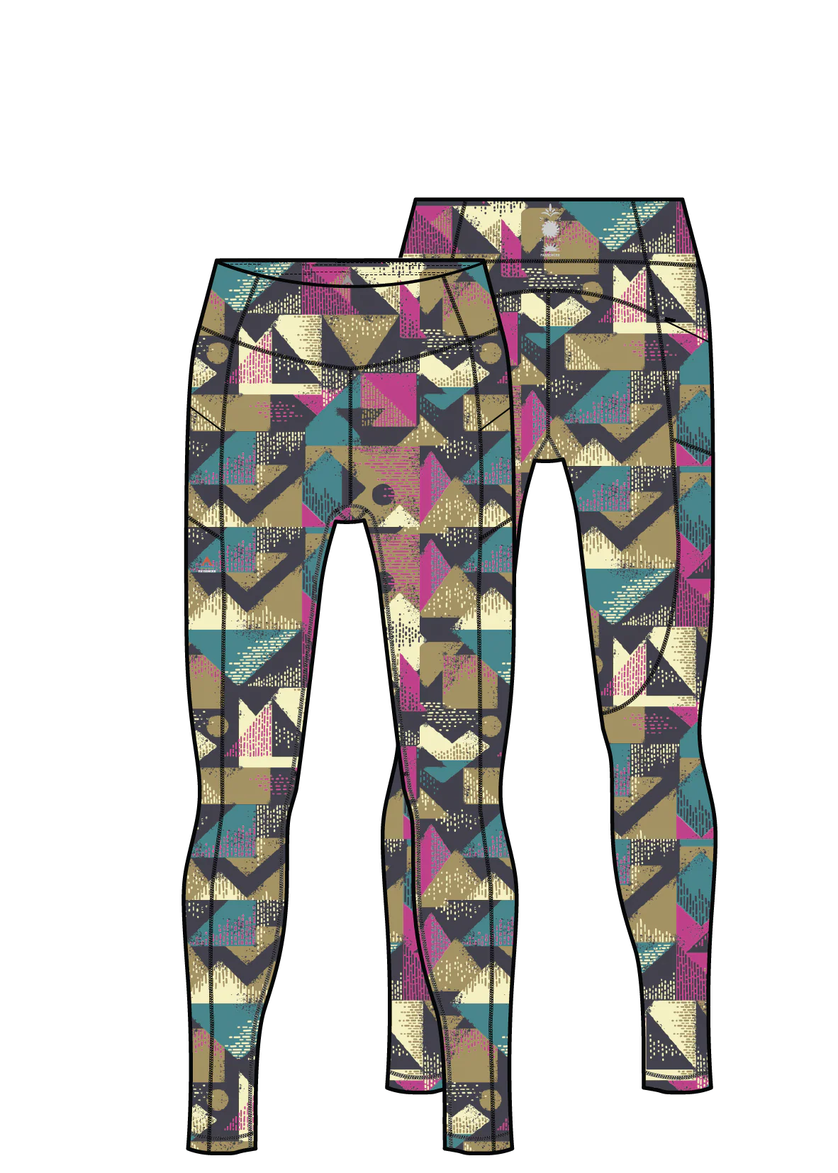 Solscape Active Legging - Mosaic Mountain Charcoal - Image 7