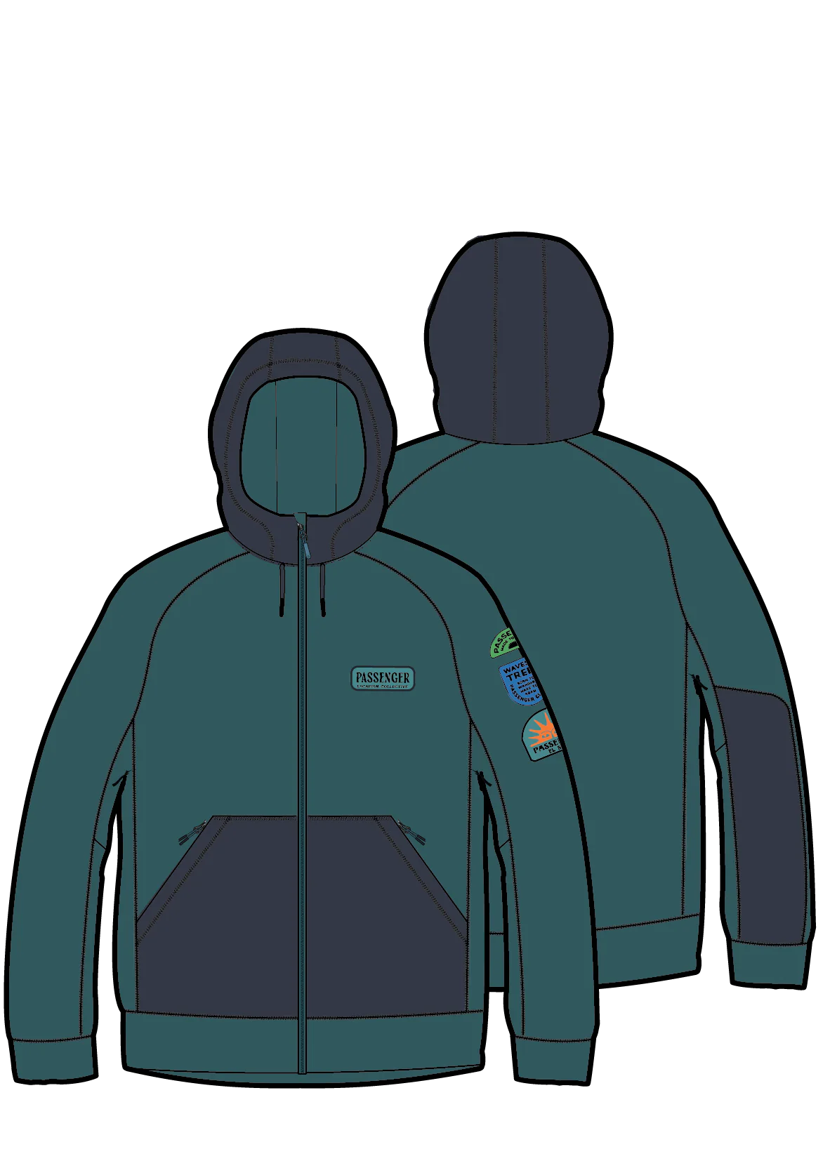 Men's Solscape Active Hoodie - Mediterranean - Image 9