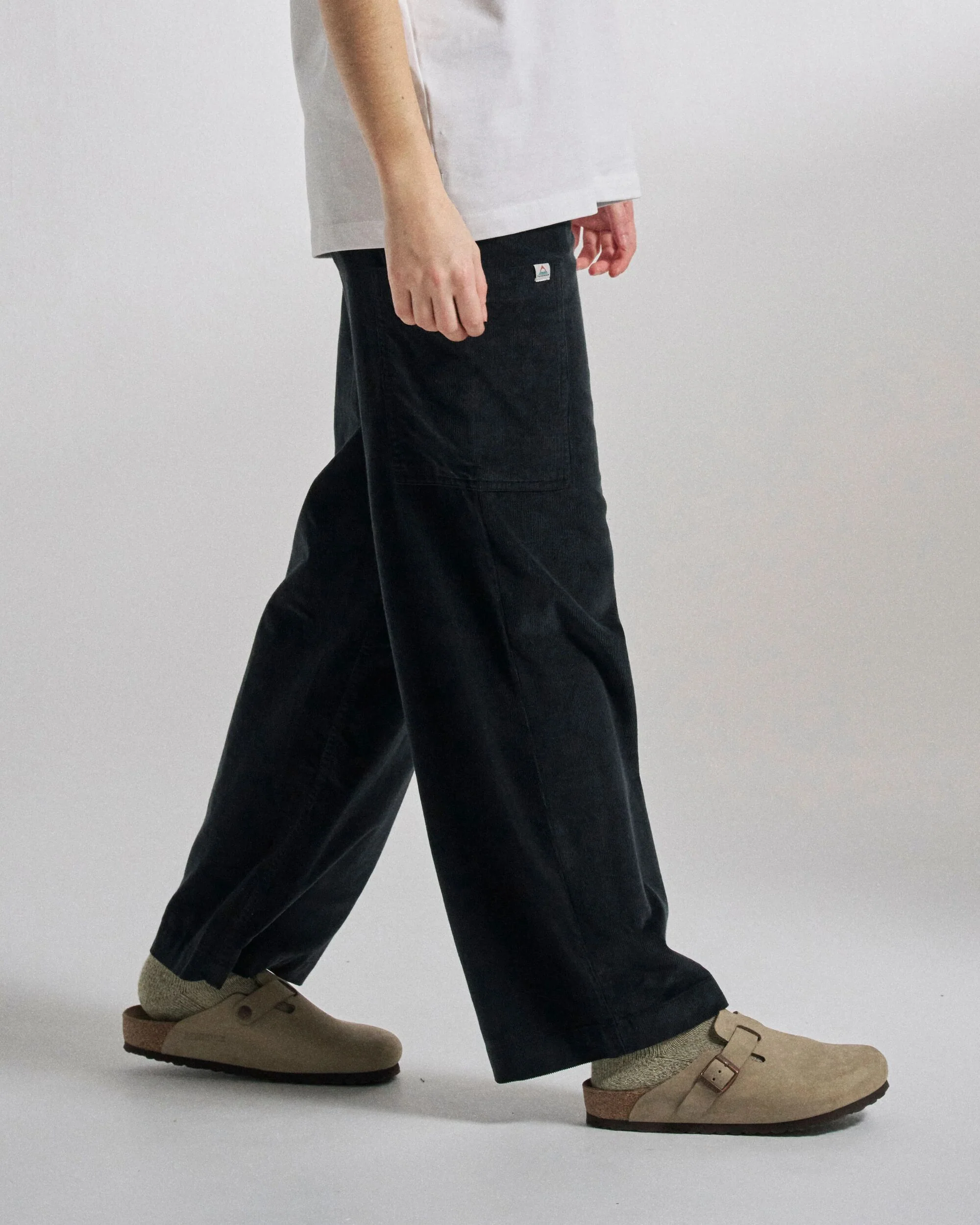 Someday Organic Cotton Corduroy Trouser - Black - Image 5
