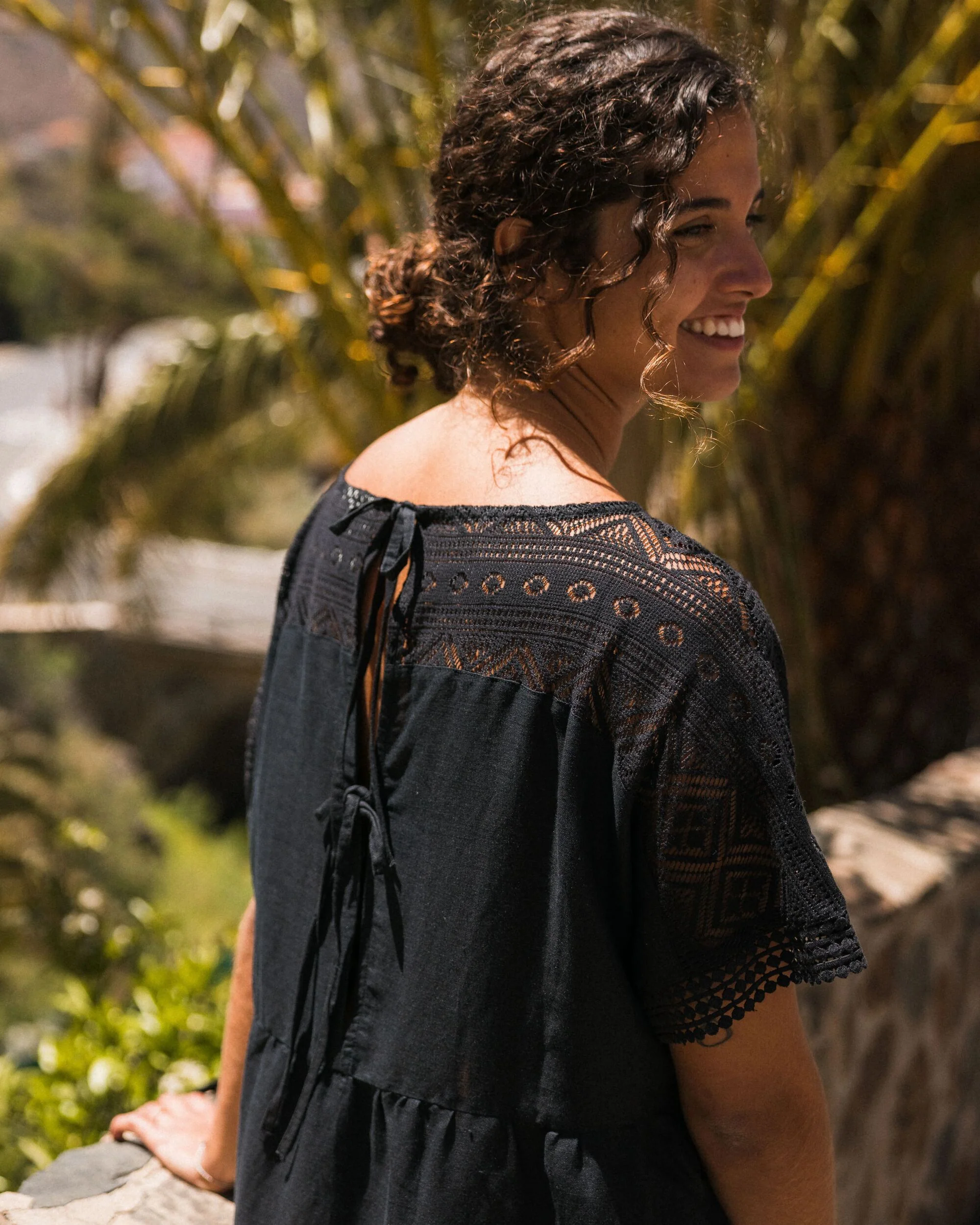 Sono Linen Beach Dress - Black - Image 3