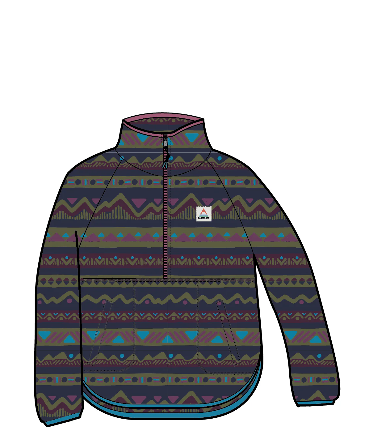 Sorrel Polar Fleece - Mountain Geo Multi - Image 7