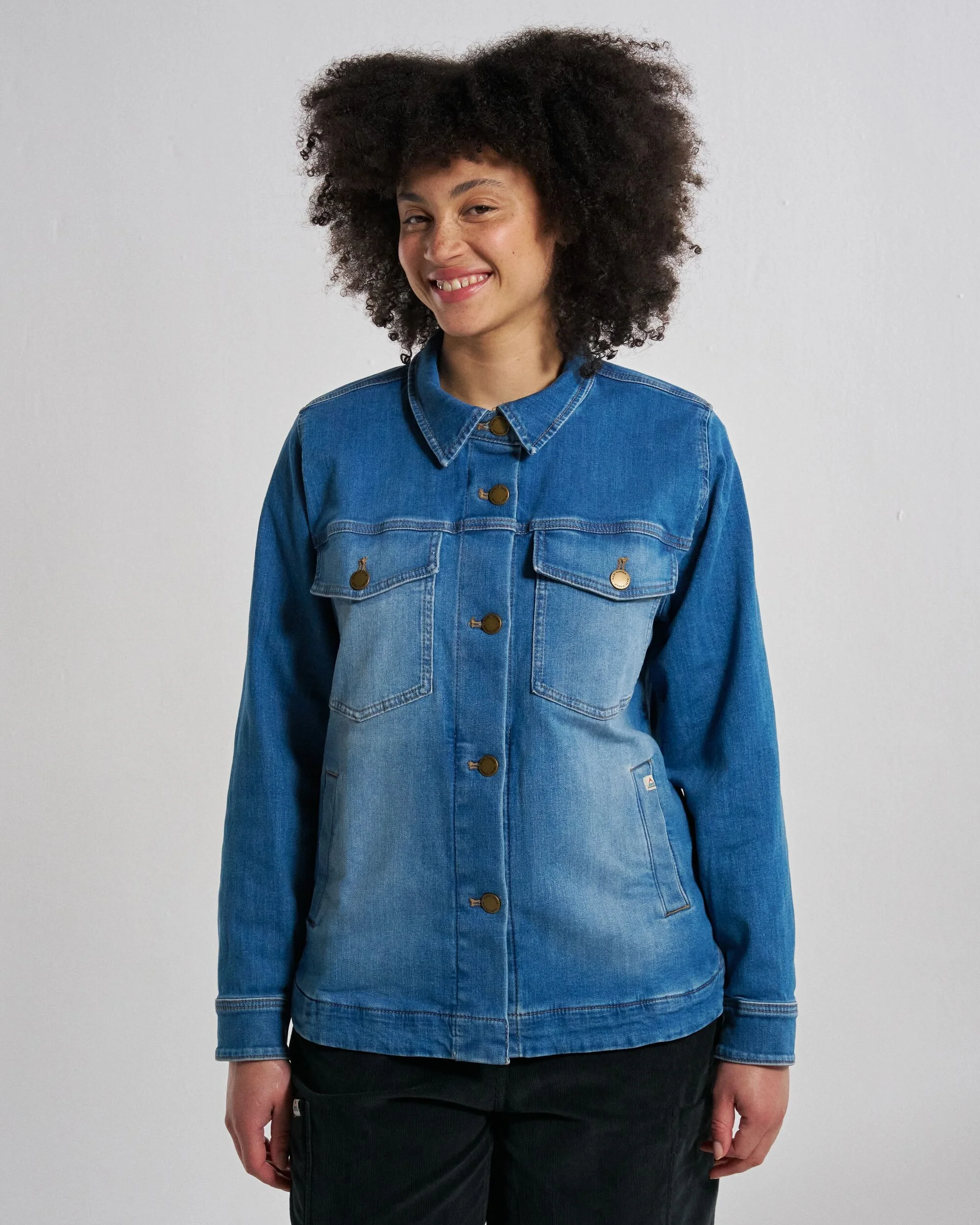 Stella Denim LS Shirt - Light Wash Denim - Image 3