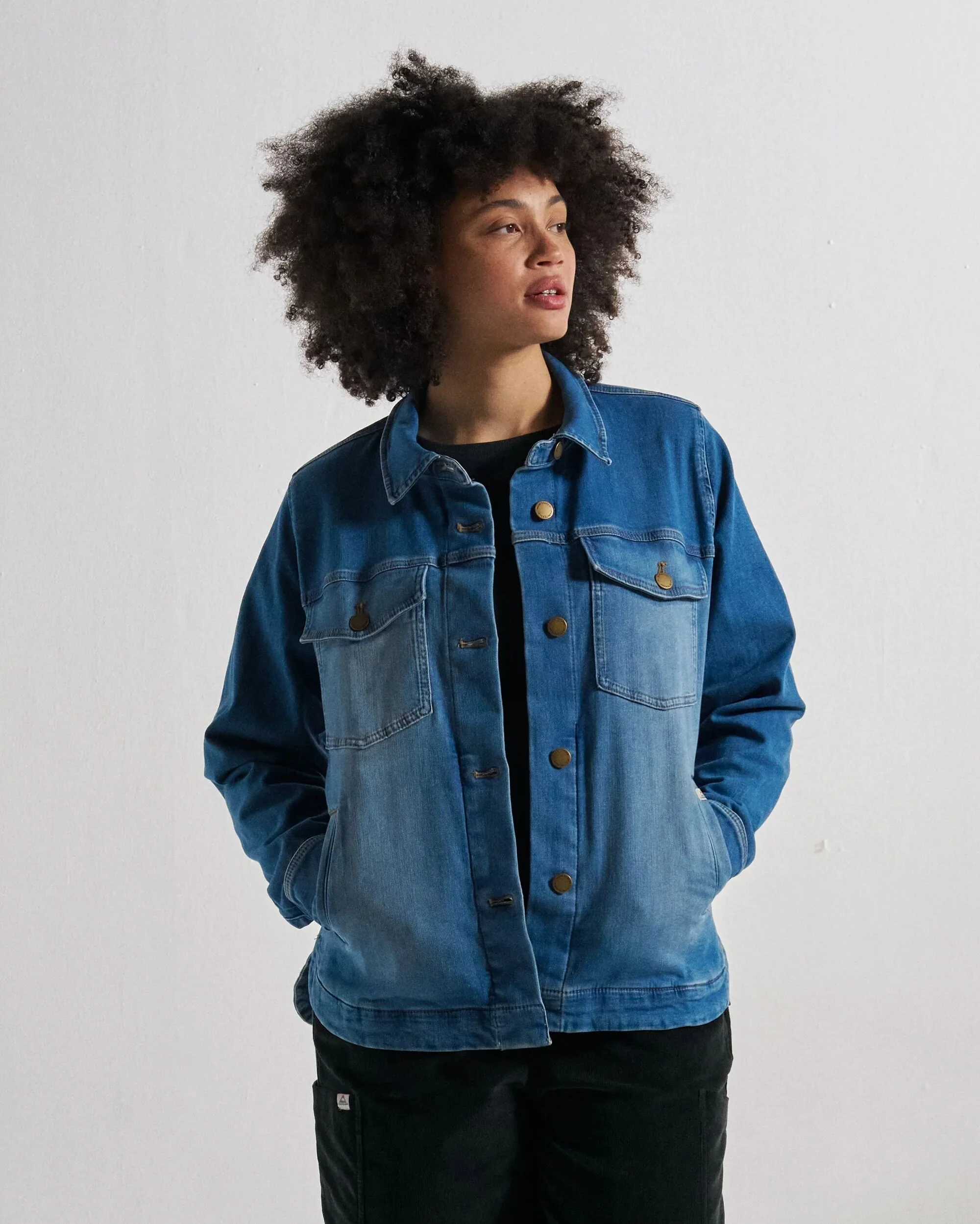 Stella Denim LS Shirt - Light Wash Denim - Image 4
