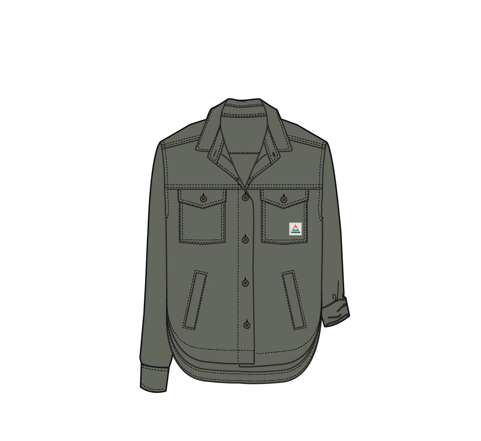 Stella LS Shirt - Dusty Olive - Image 10