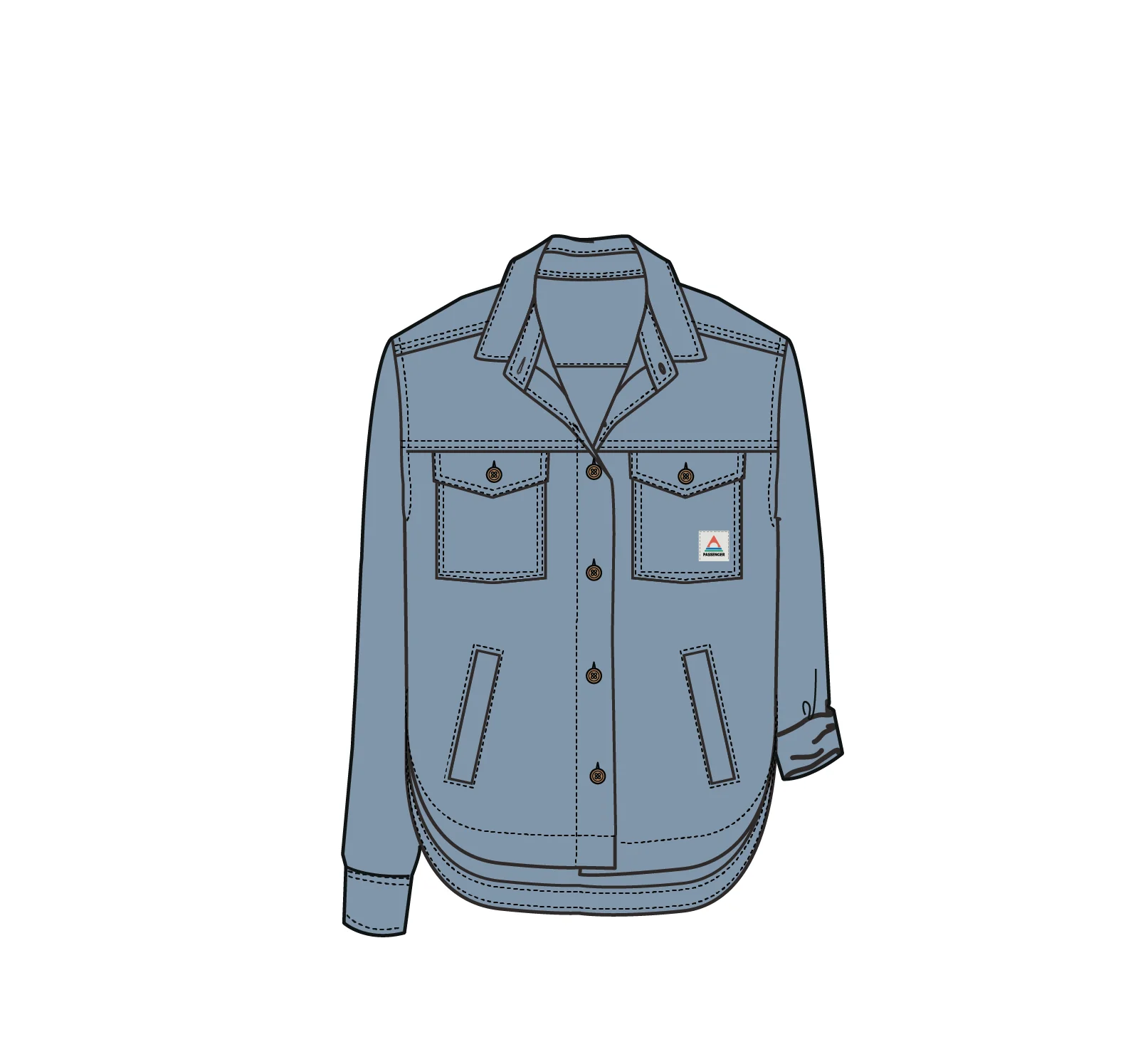 Stella LS Shirt - Faded Denim - Image 9