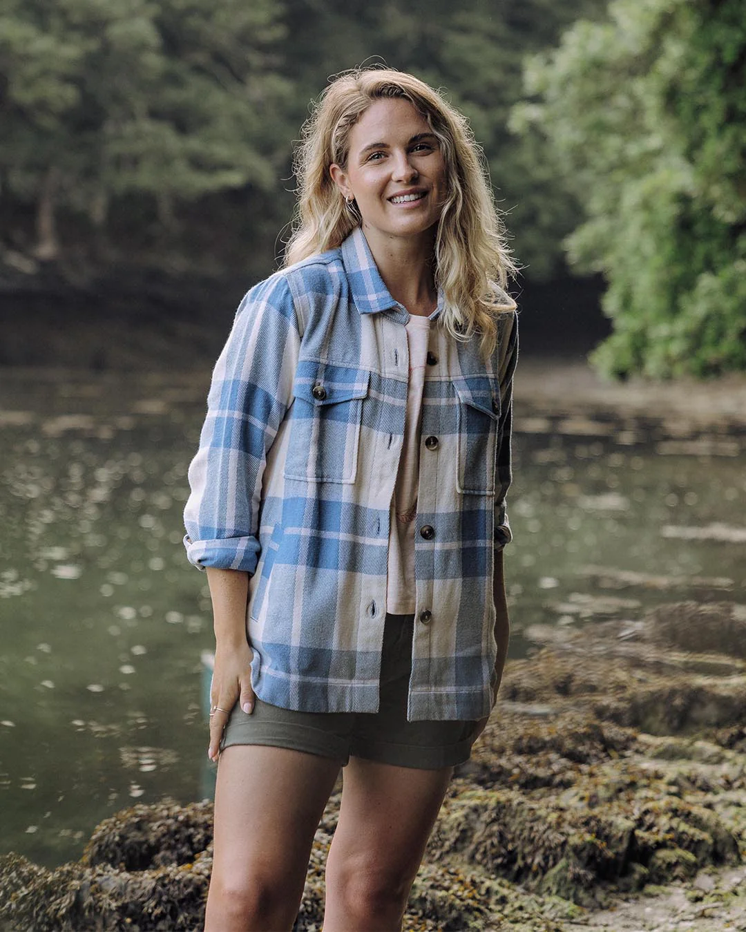 Stella LS Shirt - Provincial Blue Check - Image 4