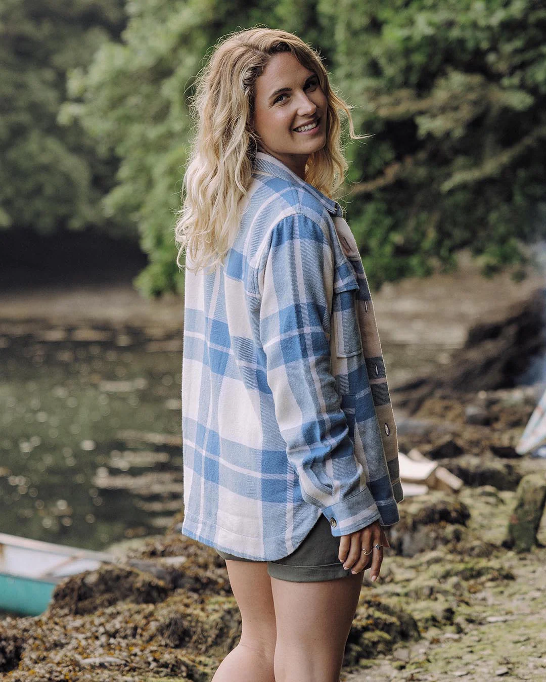 Stella LS Shirt - Provincial Blue Check - Image 6