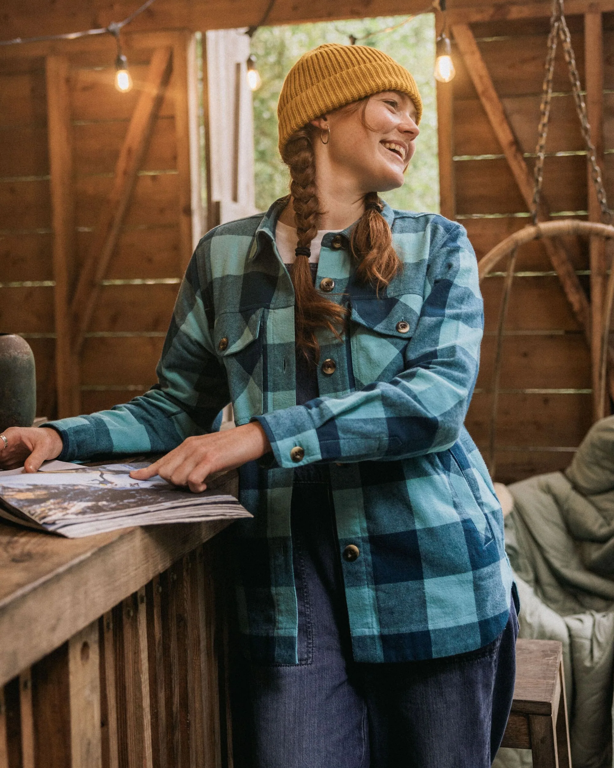 Stella LS Shirt - Retro Blue Check - Image 3