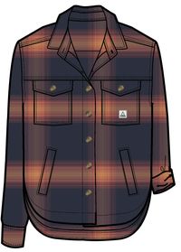 Stella LS Shirt - Rich Navy/ Red Ochre Check - Image 13